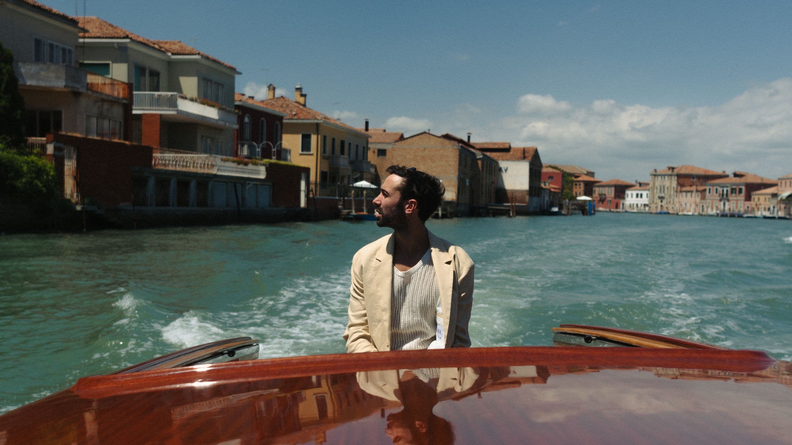 Hyatt Centric Murano Venice Water Taxi Ride Man