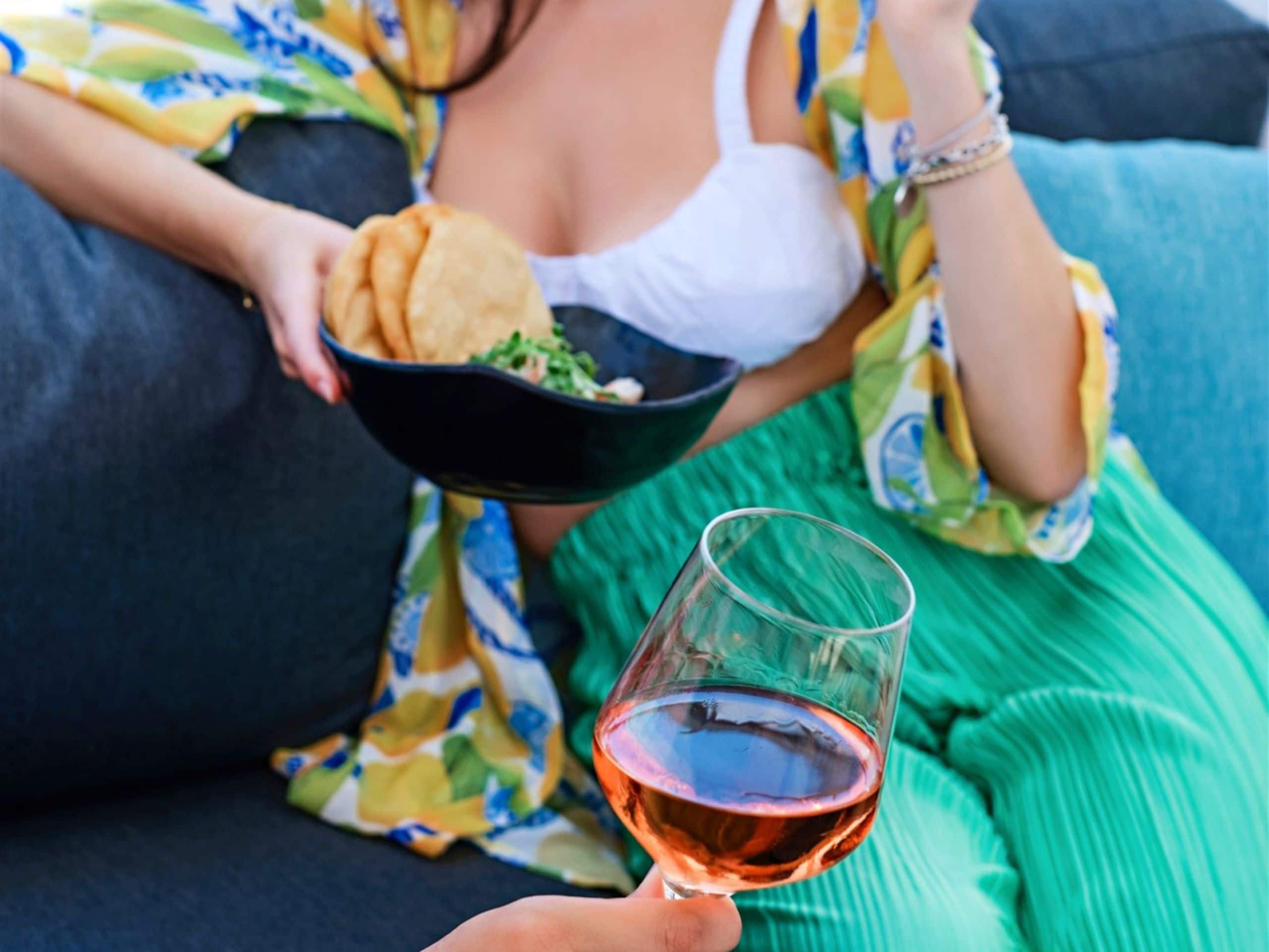 Andaz West Hollywood Woman Eating Cabana