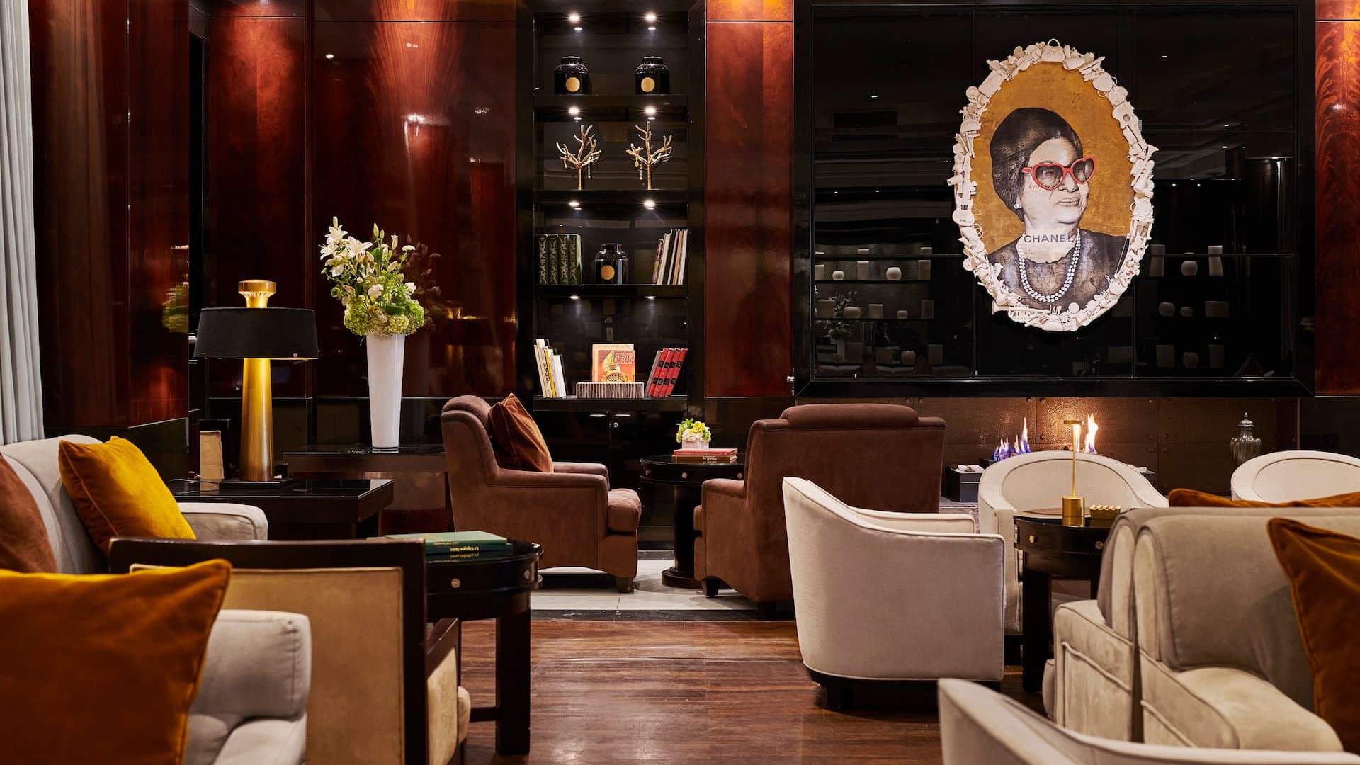 Hyatt Regency Casablanca Living Room Fireplace