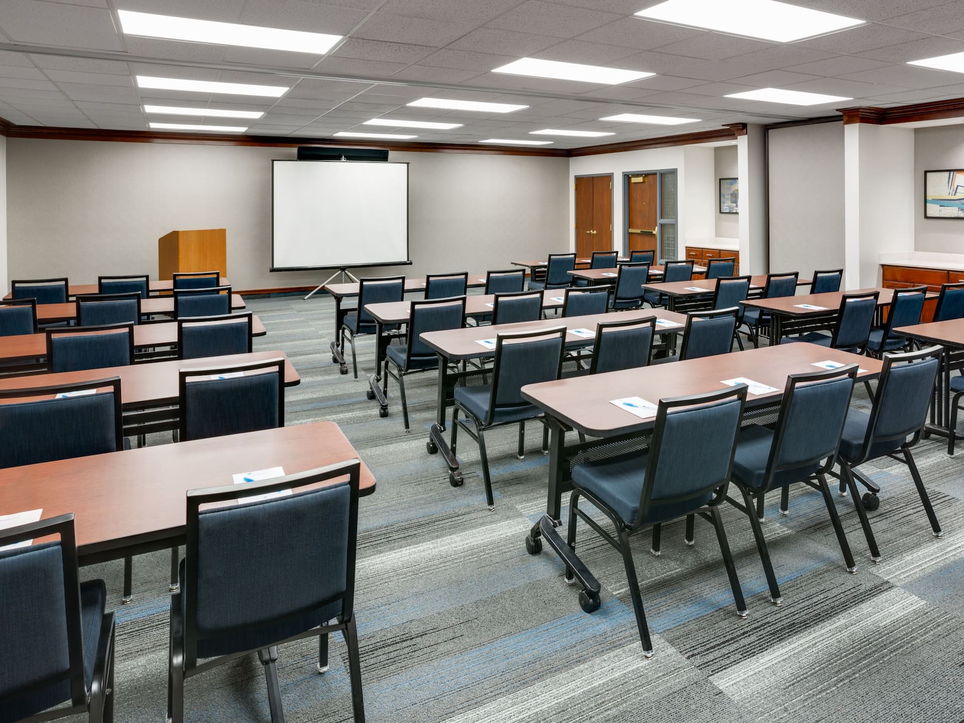 Hyatt House Boston/Waltham Meeting Room Large Classroom Setup