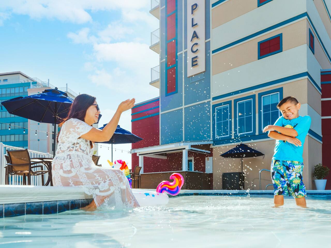 Family Pool Splash