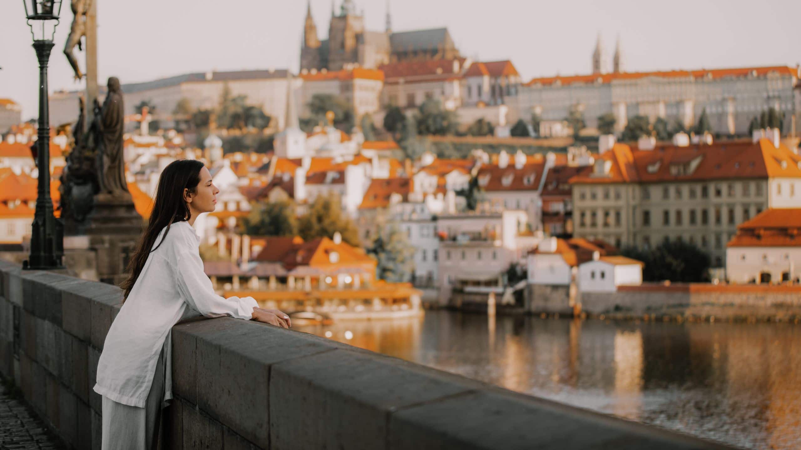 Andaz Prague Woman By City Bridge