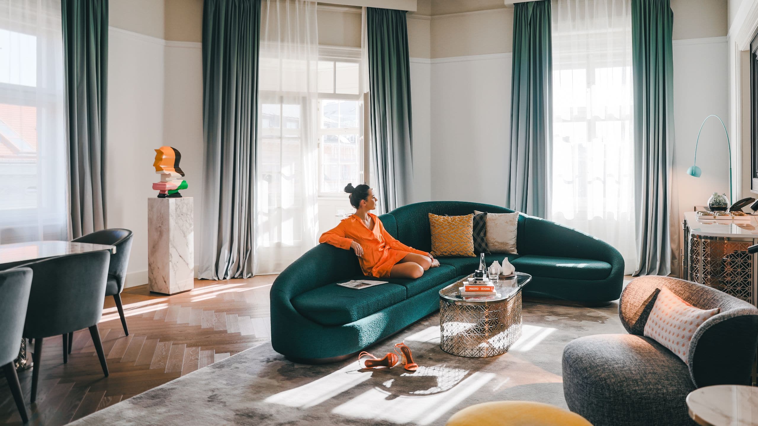 Andaz Prague Woman On Suite Couch