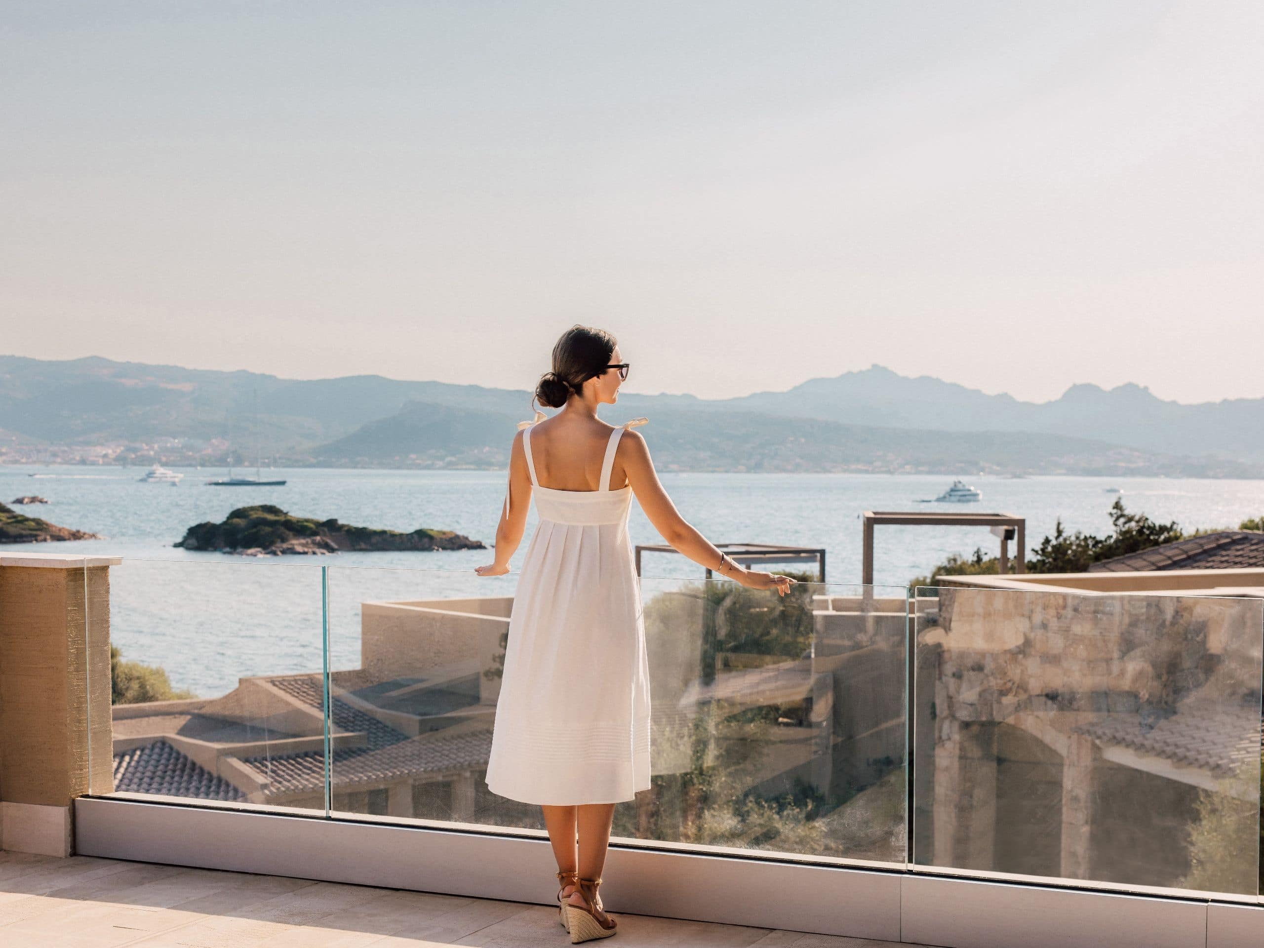 7Pines Resort Sardinia Woman Rooftop View