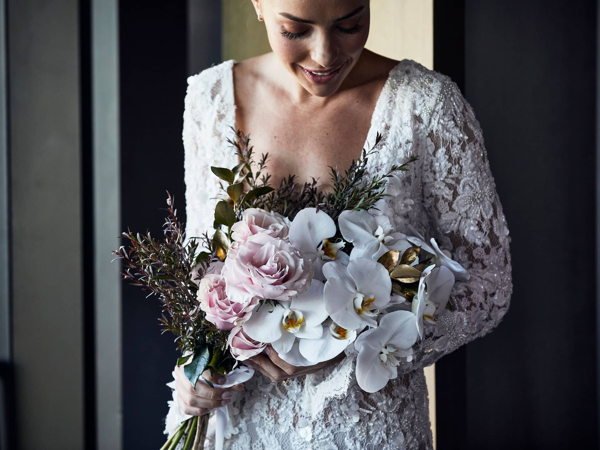 Global Bride Wedding Bouquet Orchids