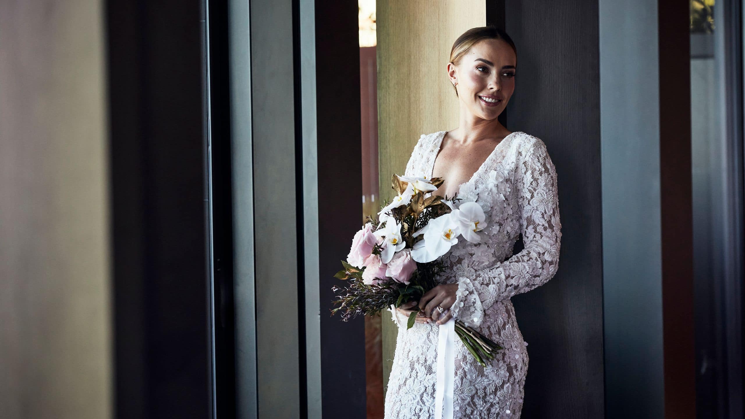 Global Bride Wedding Dress Bouquet