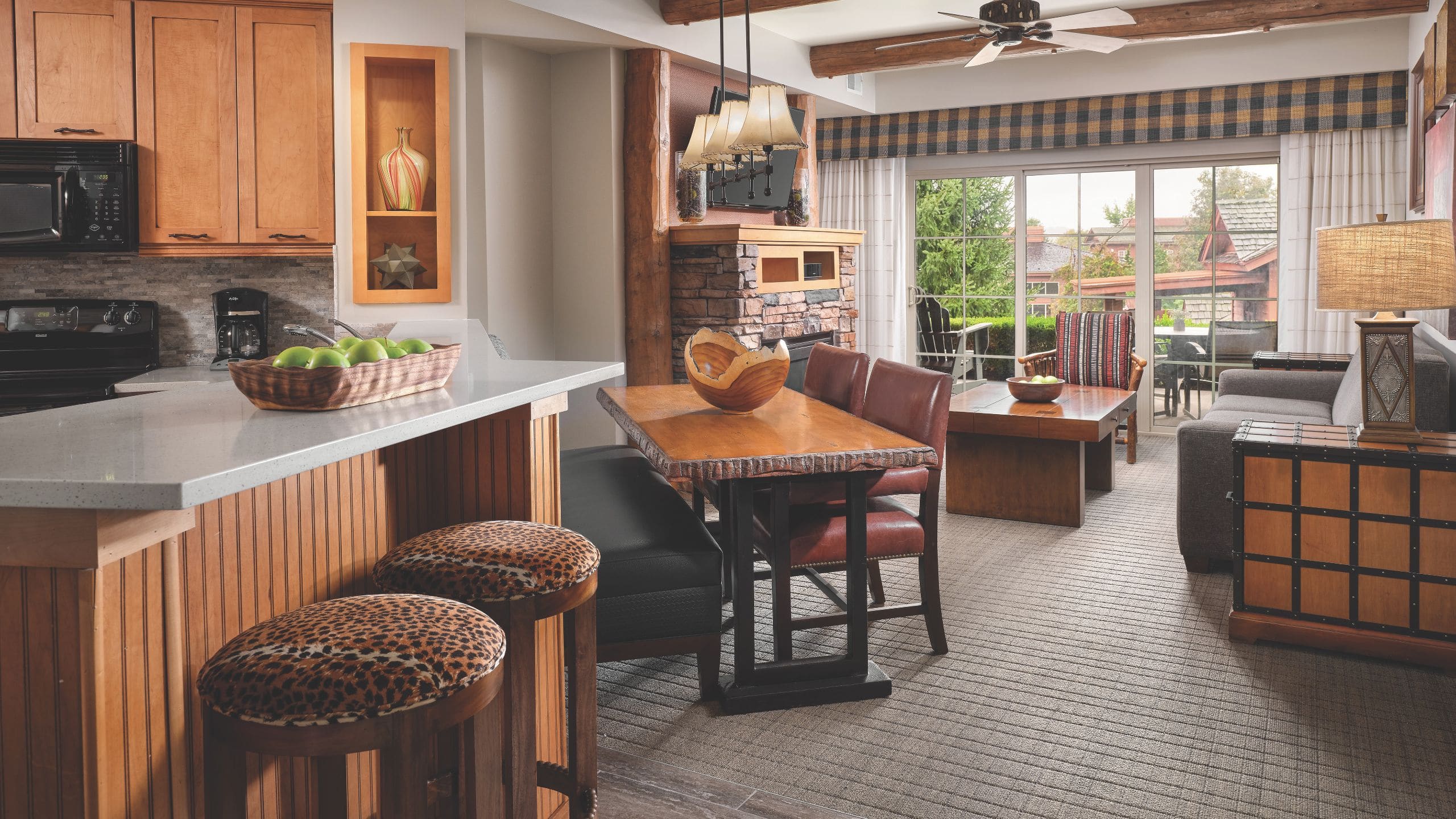 The Lodges at Timber Ridge One Bedroom Kitchen And Dining Room