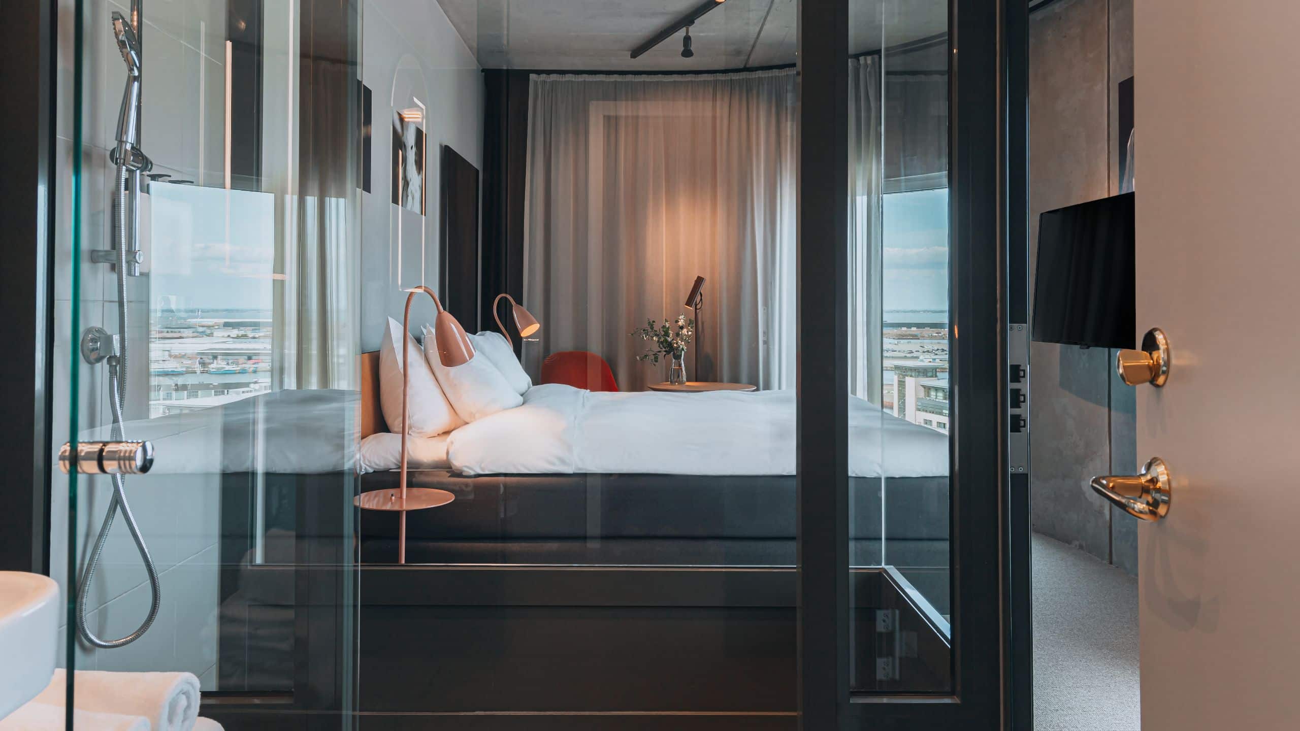 Story Hotel Studio Malmo Deluxe Room From Bathroom