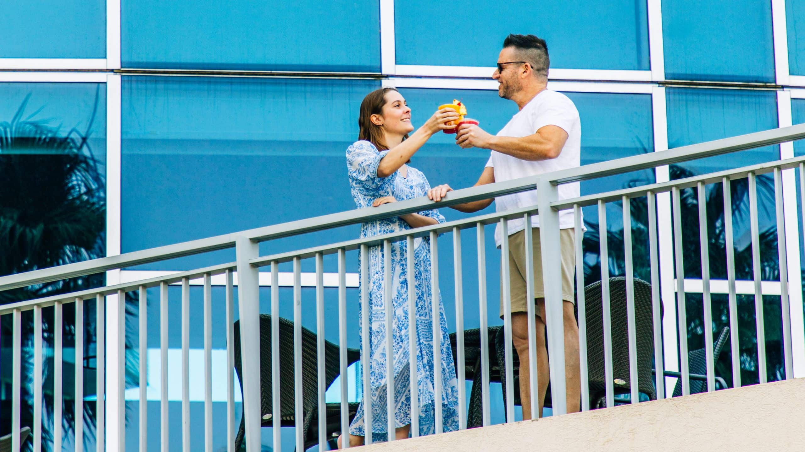 Hyatt Regency Orlando Rocks Balcony Couple