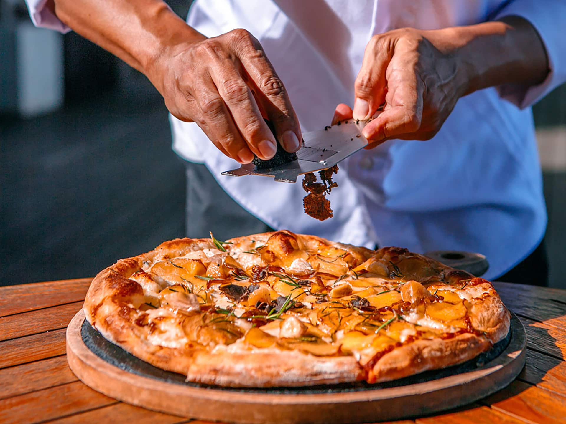 Hyatt Regency Bali Truffle Potato Pizza