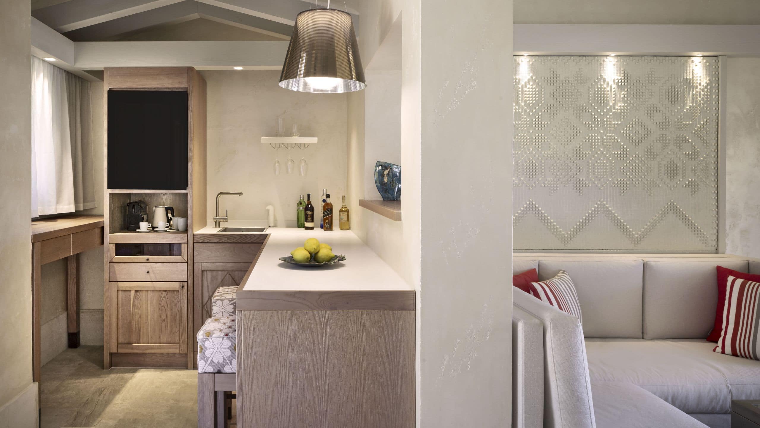 6 of 10 7Pines Resort Sardinia Laguna Suite Wet Bar View