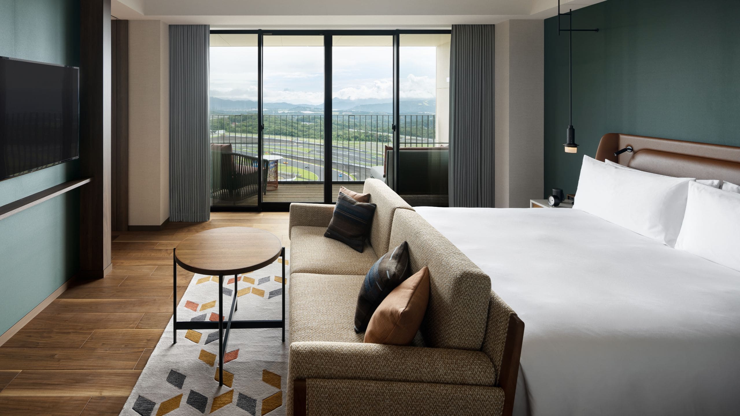 2 of 5 Fuji Speedway Hotel Suite King Bedroom Circuit View