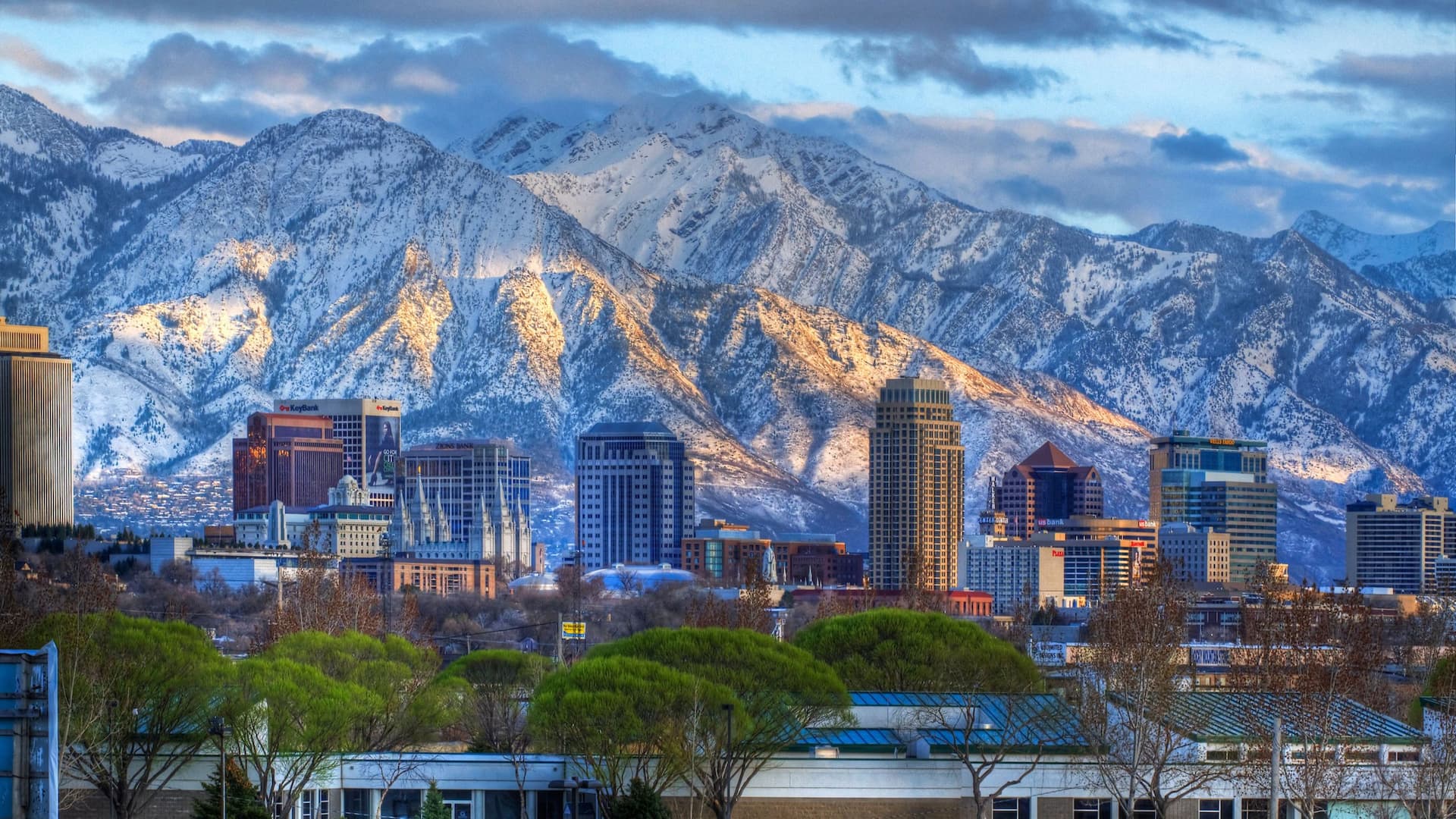  Salt Lake City Winter Skyline