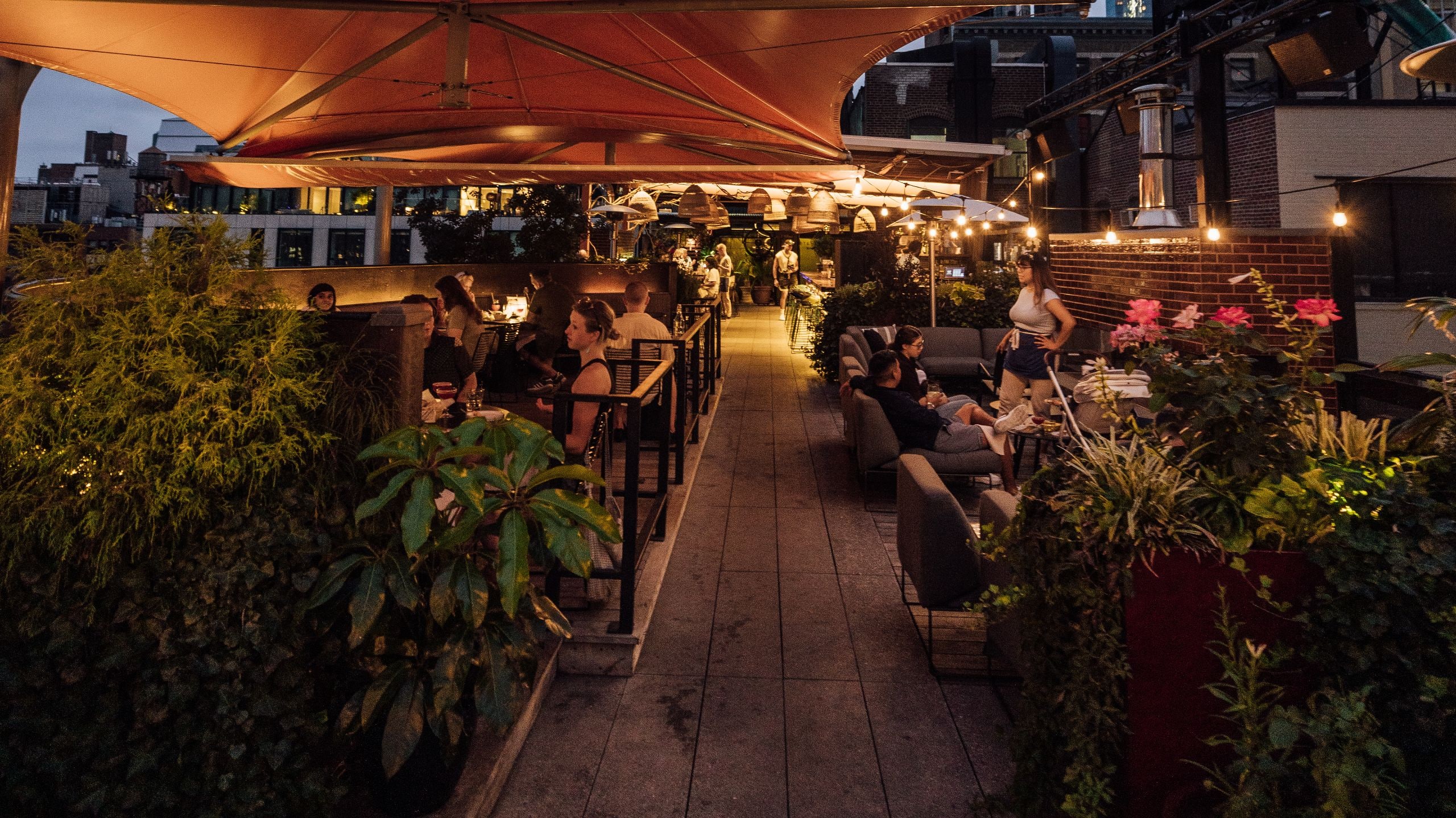 Park South Hotel Rooftop Bar Nighttime View
