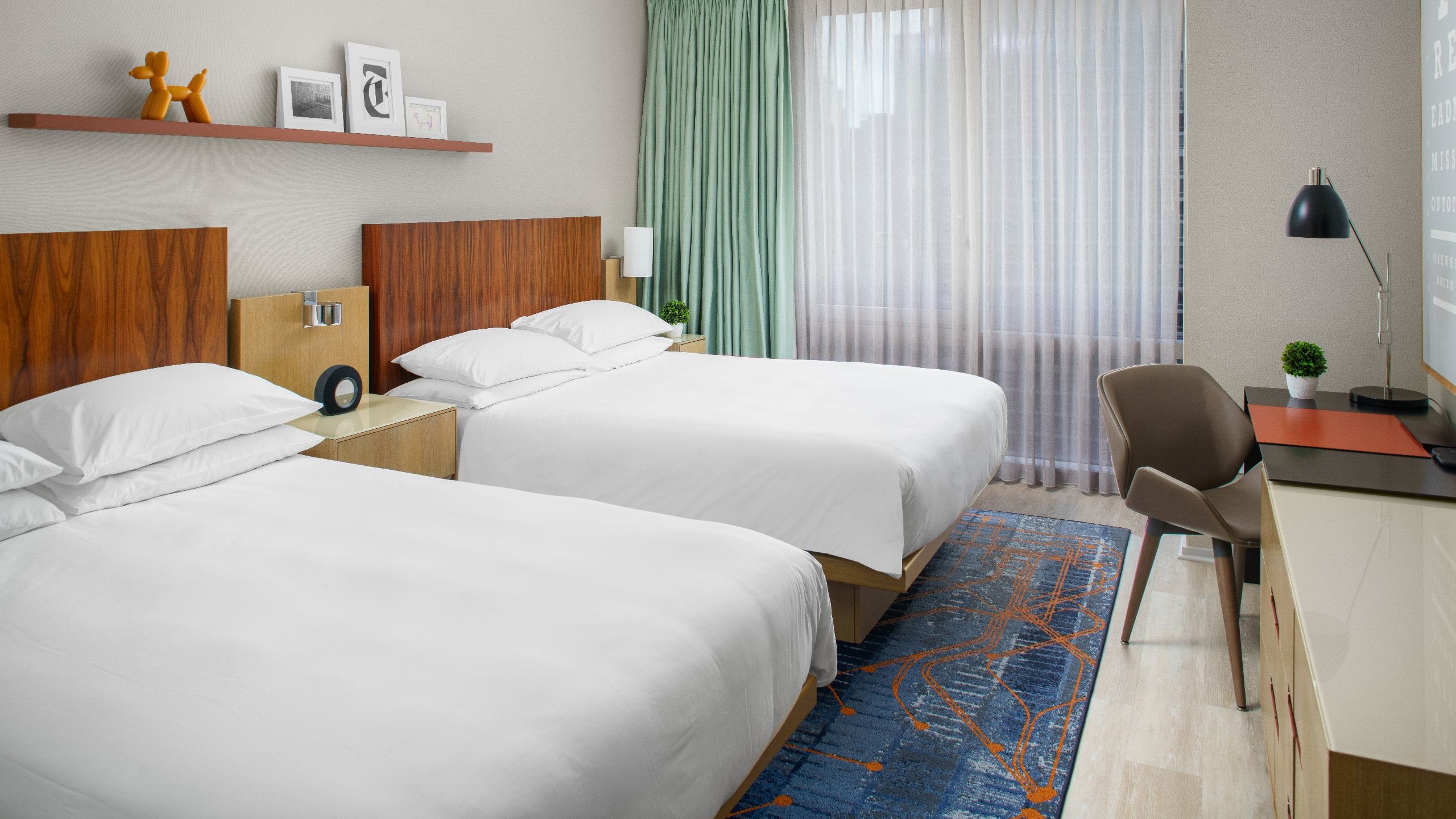 1 of 3 Hyatt Centric Times Square New York Two Queen Beds