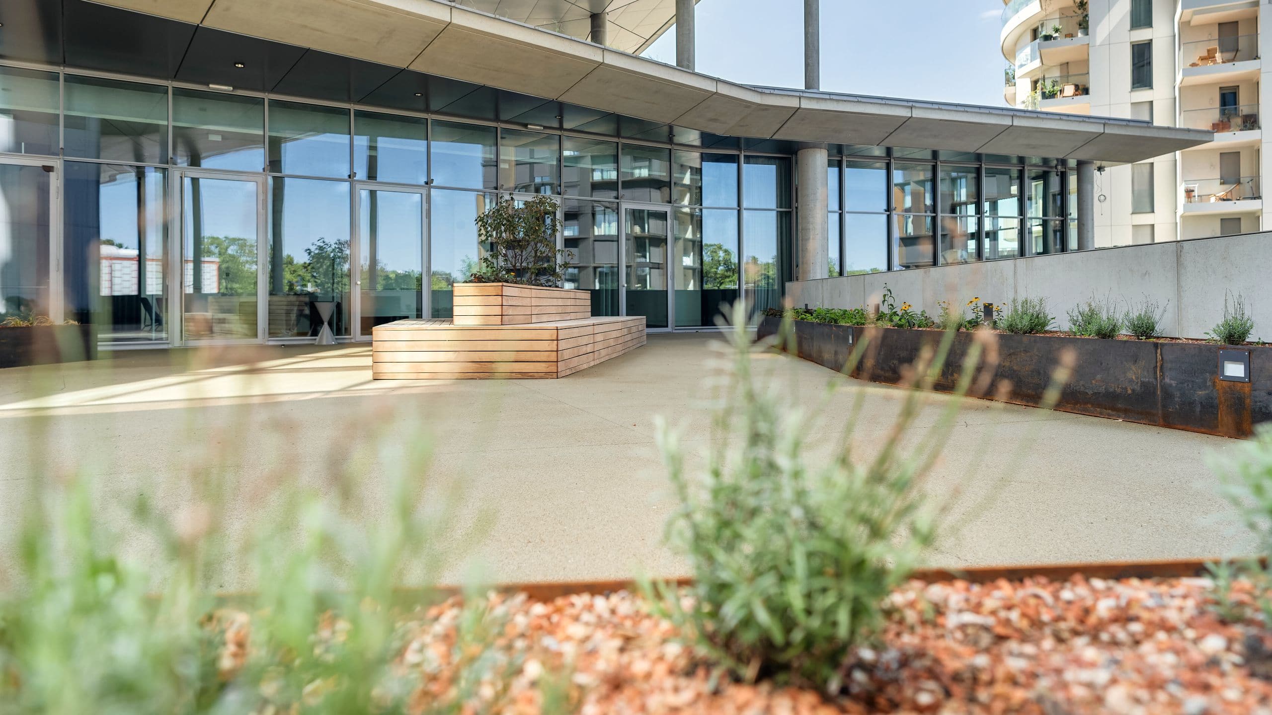 Andaz Vienna Am Belvedere Event Terrace View With Herbs Landscape