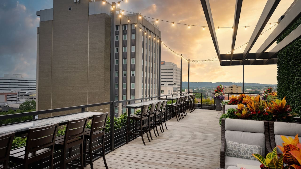 Hyatt Place Knoxville Downtown Rooftop Lights