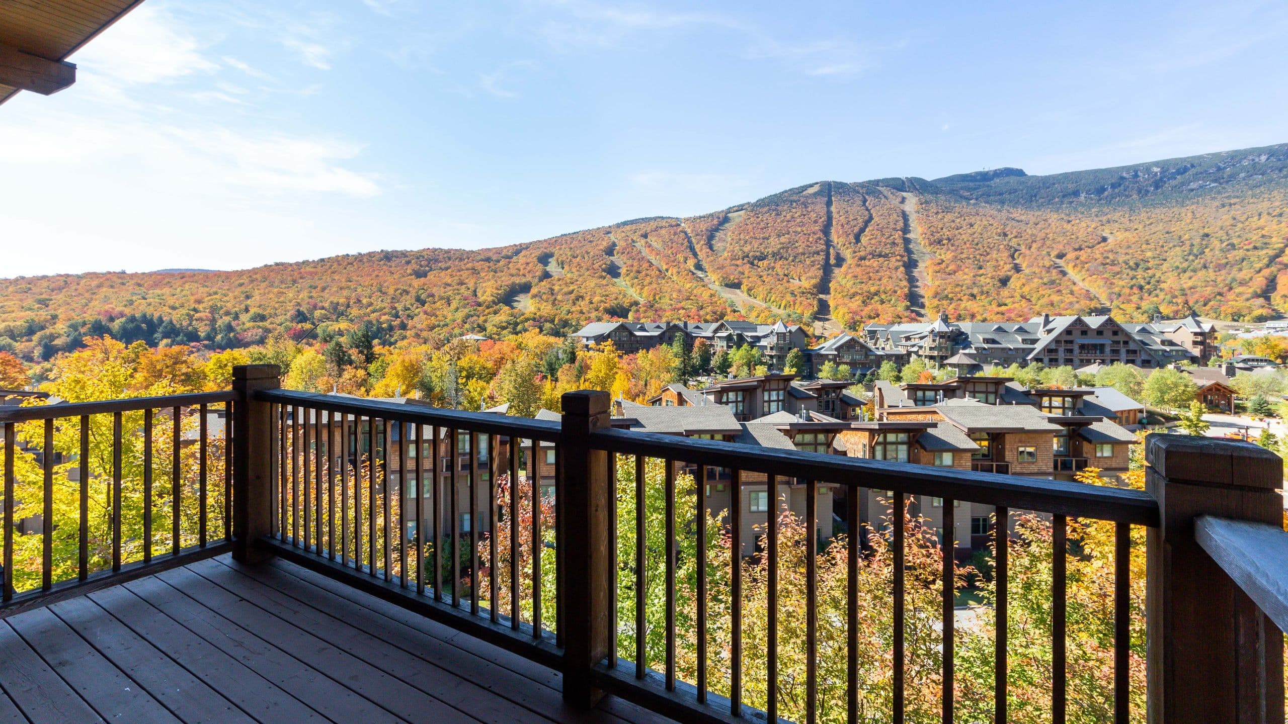 3 of 5 The Lodge at Spruce Peak Mtncabin Deck View