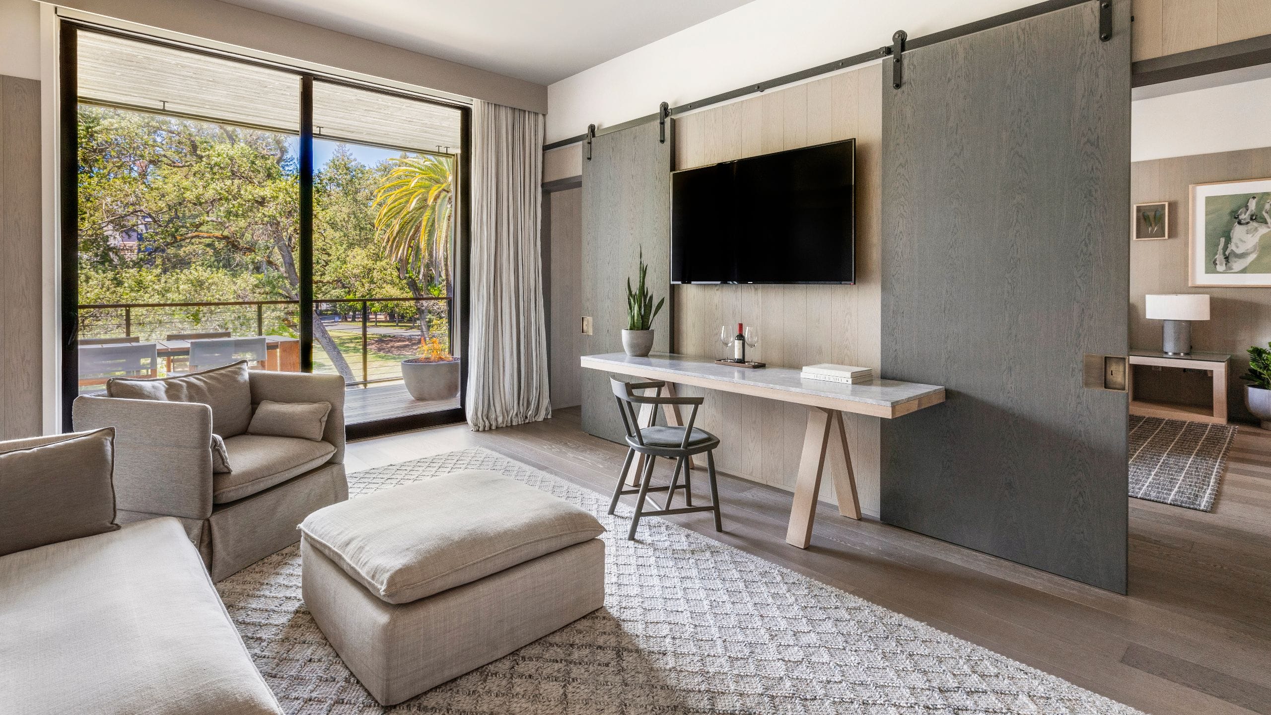 2 of 9 Alila Napa Valley Streamside Suite Living Room