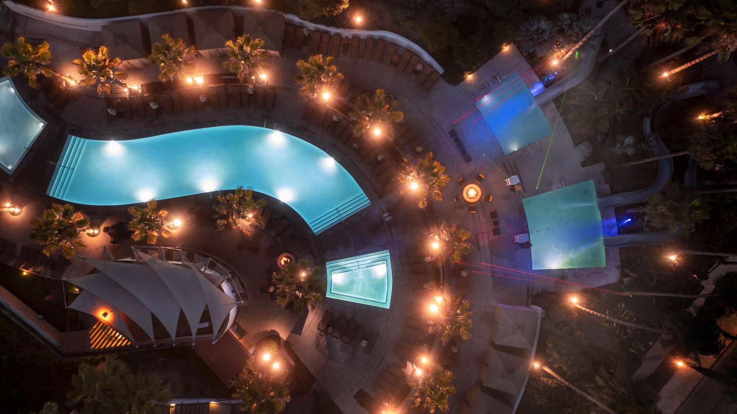 Hyatt Regency Huntington Beach Resort and Spa Drone Pool Overview