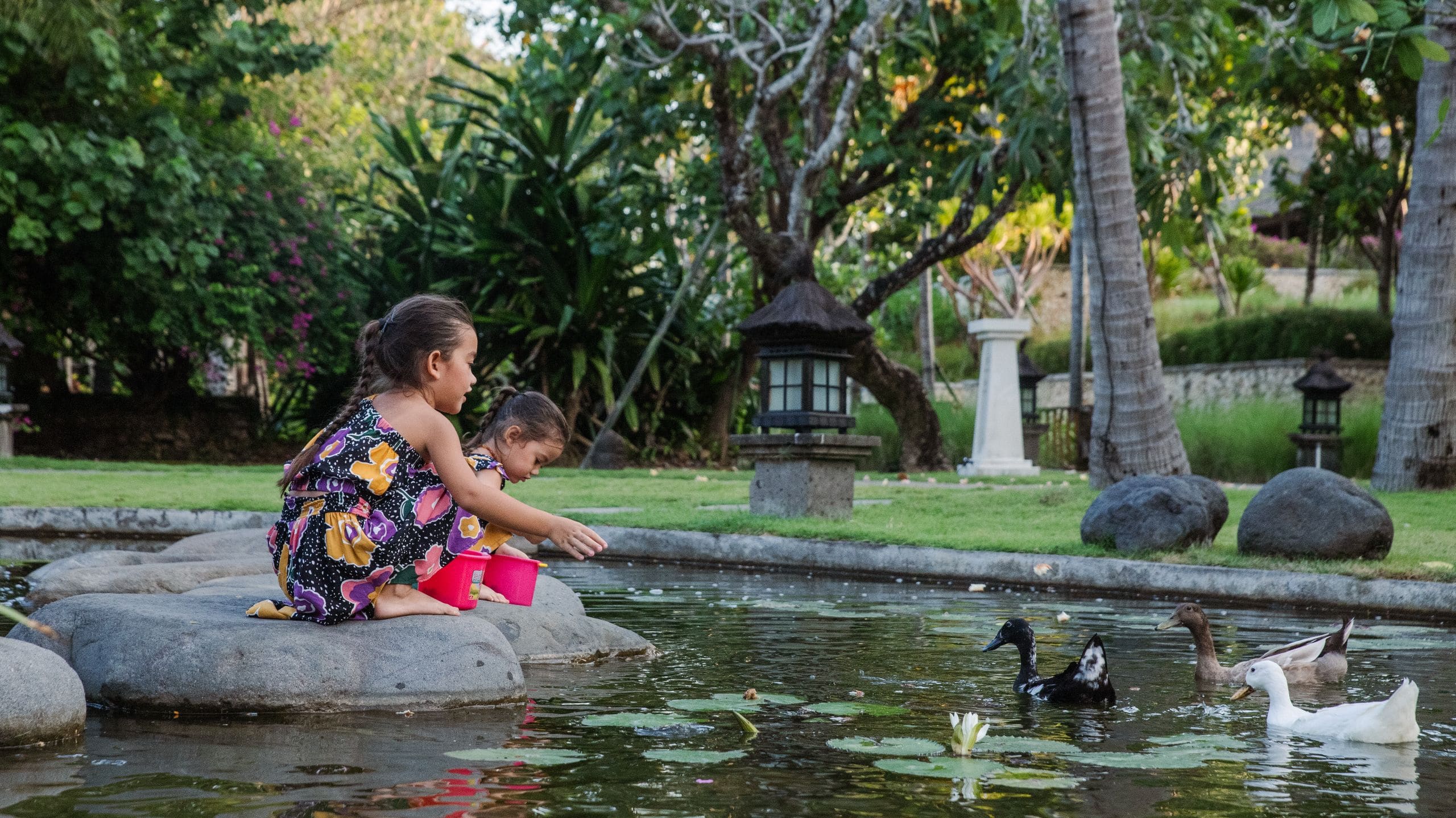 Hyatt Regency Bali Duck Feeding Activity Camp Hyatt