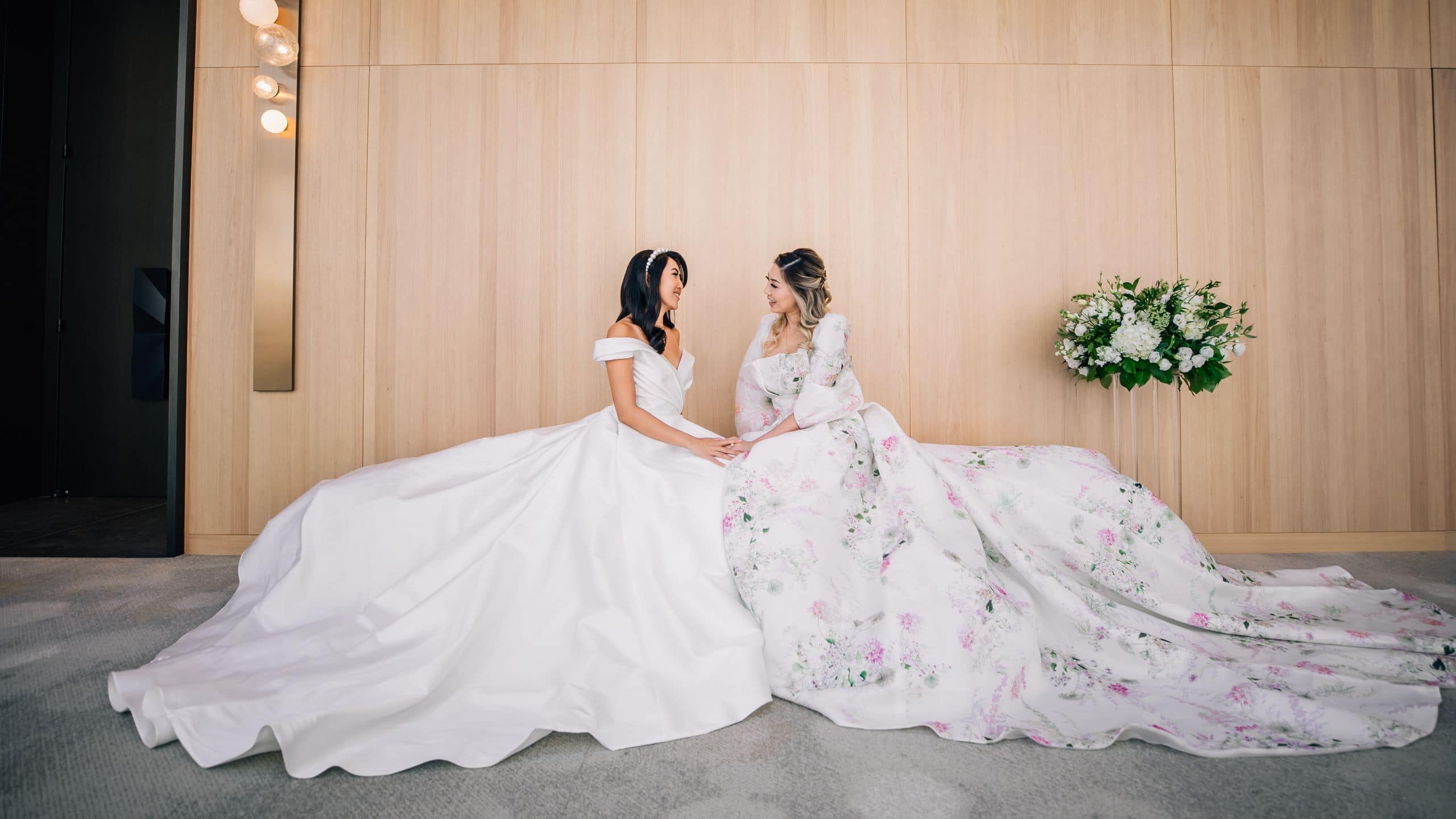 Park Hyatt Toronto Wedding Couple Seated Atrium Foyer