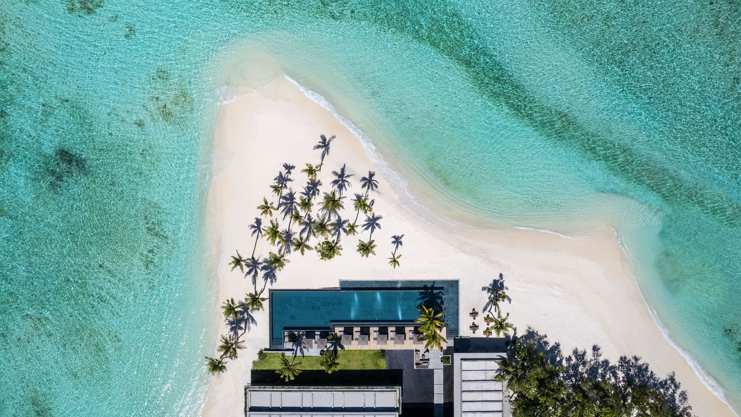 Alila Kothaifaru Maldives Infinity Pool Aerial