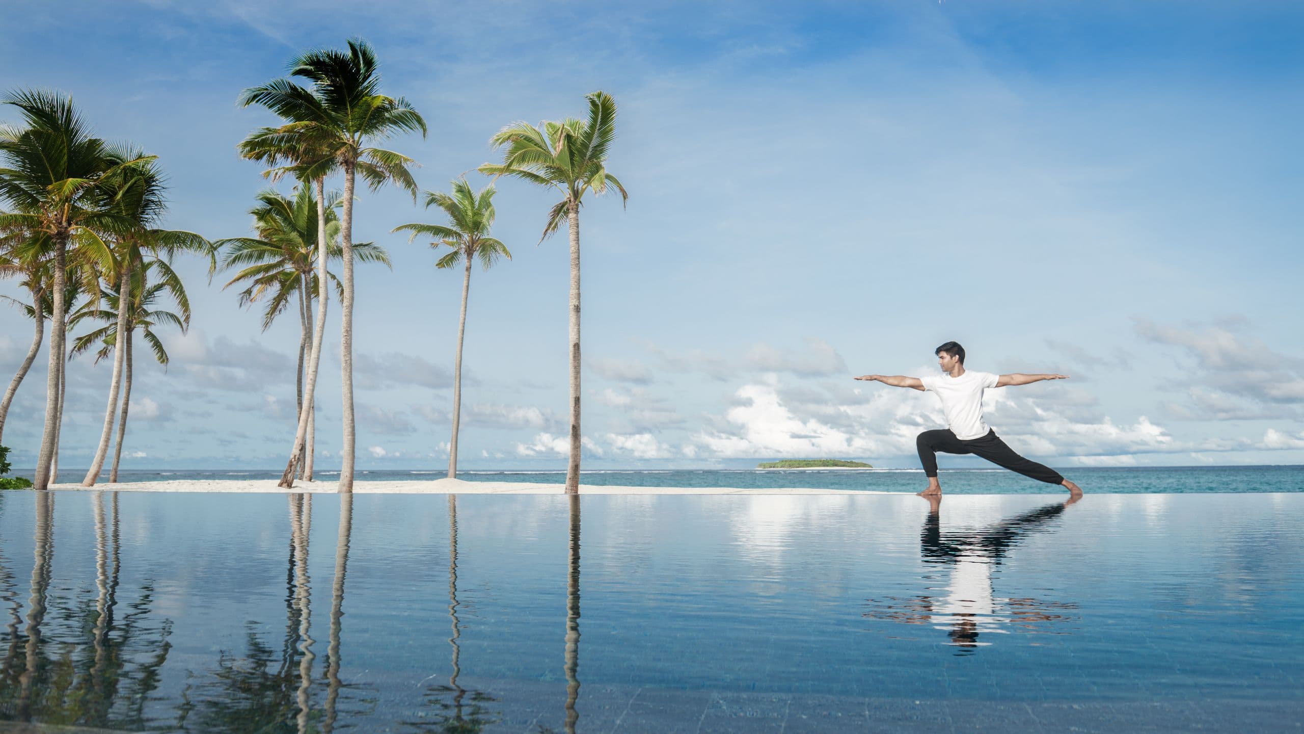 Alila Kothaifaru Maldives Infinity Pool Yoga