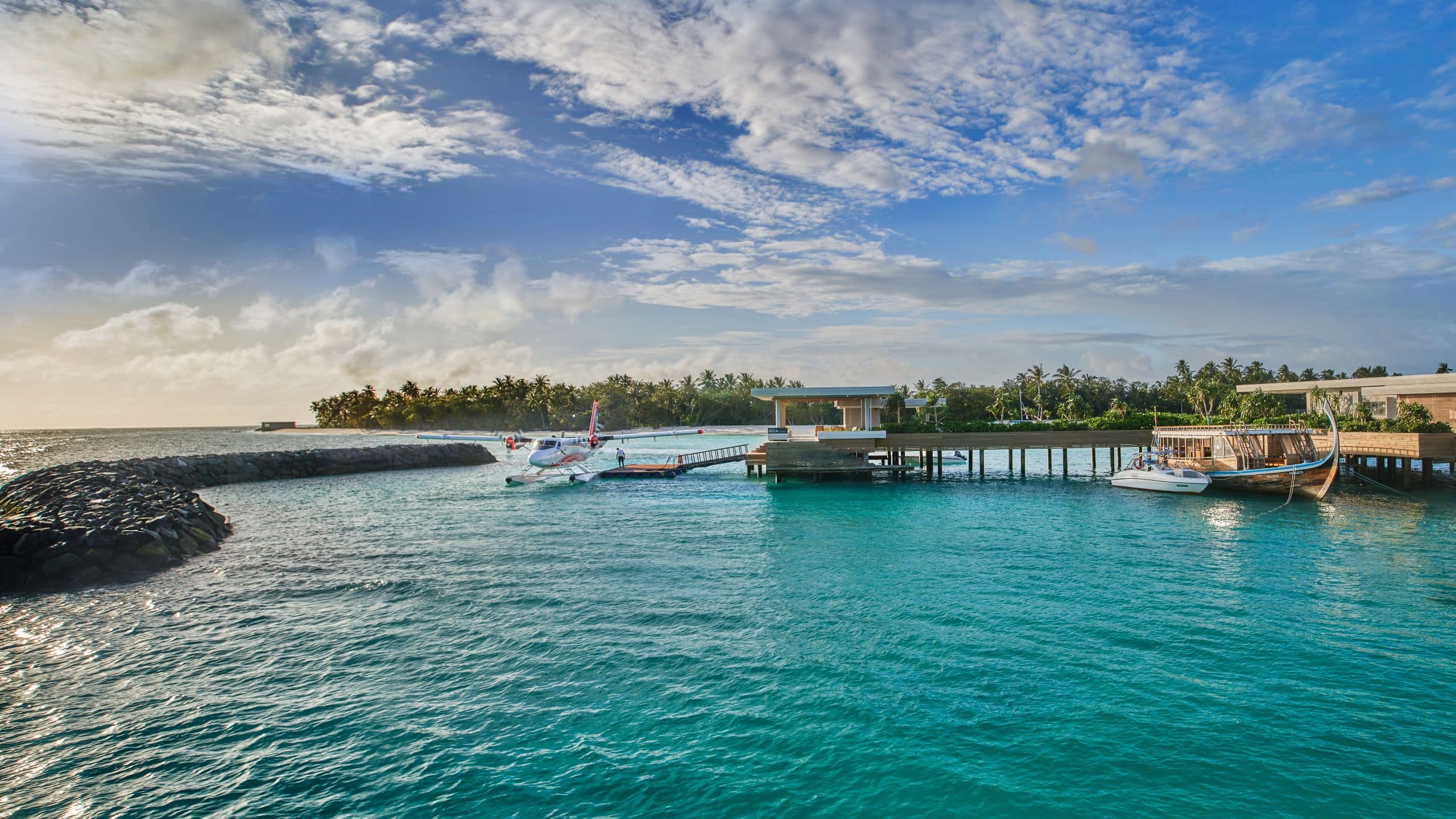 Alila Kothaifaru Maldives Arrival Jetty and Seaplane