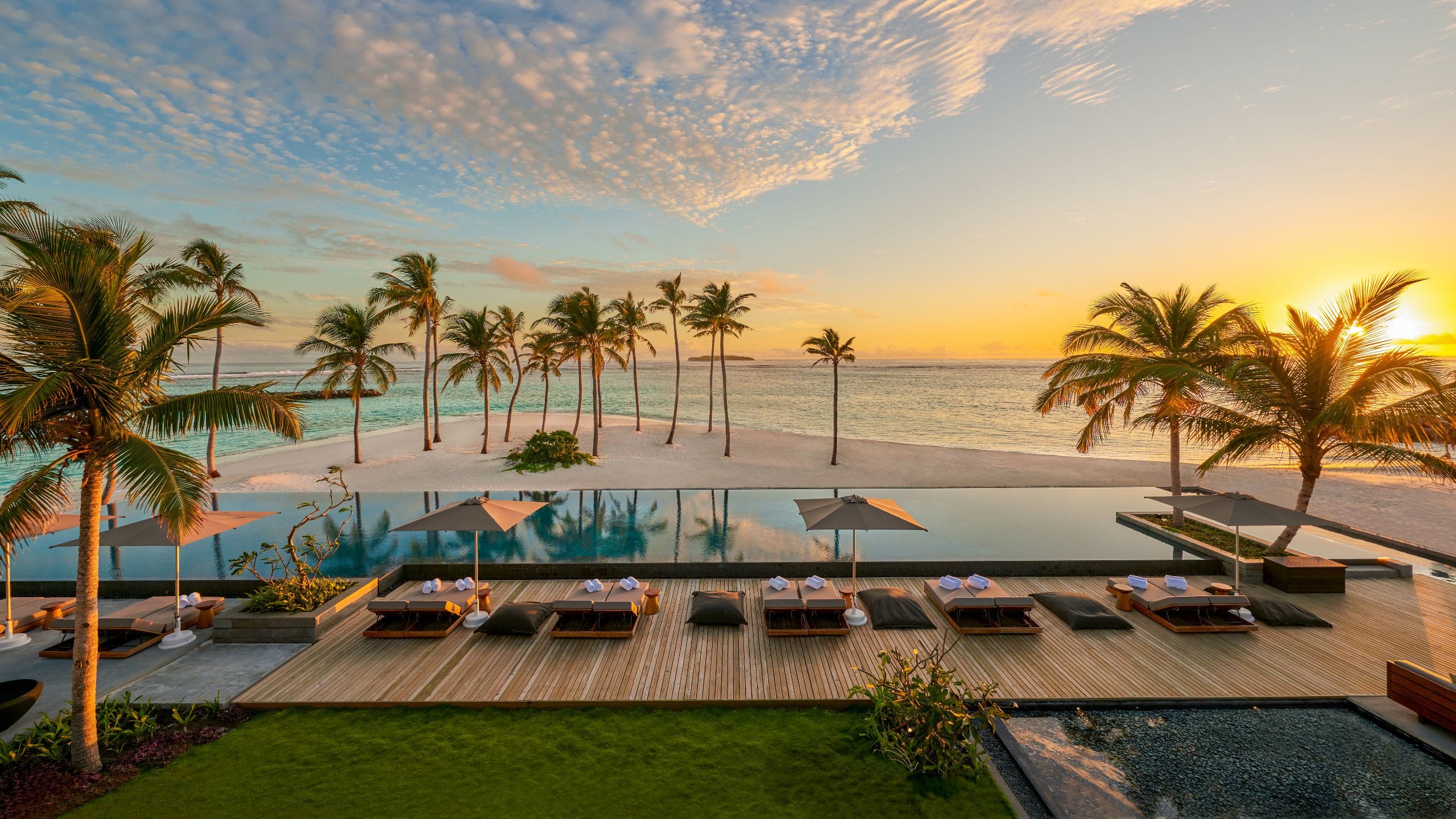 Alila Kothaifaru Maldives Infinity Pool Sunset