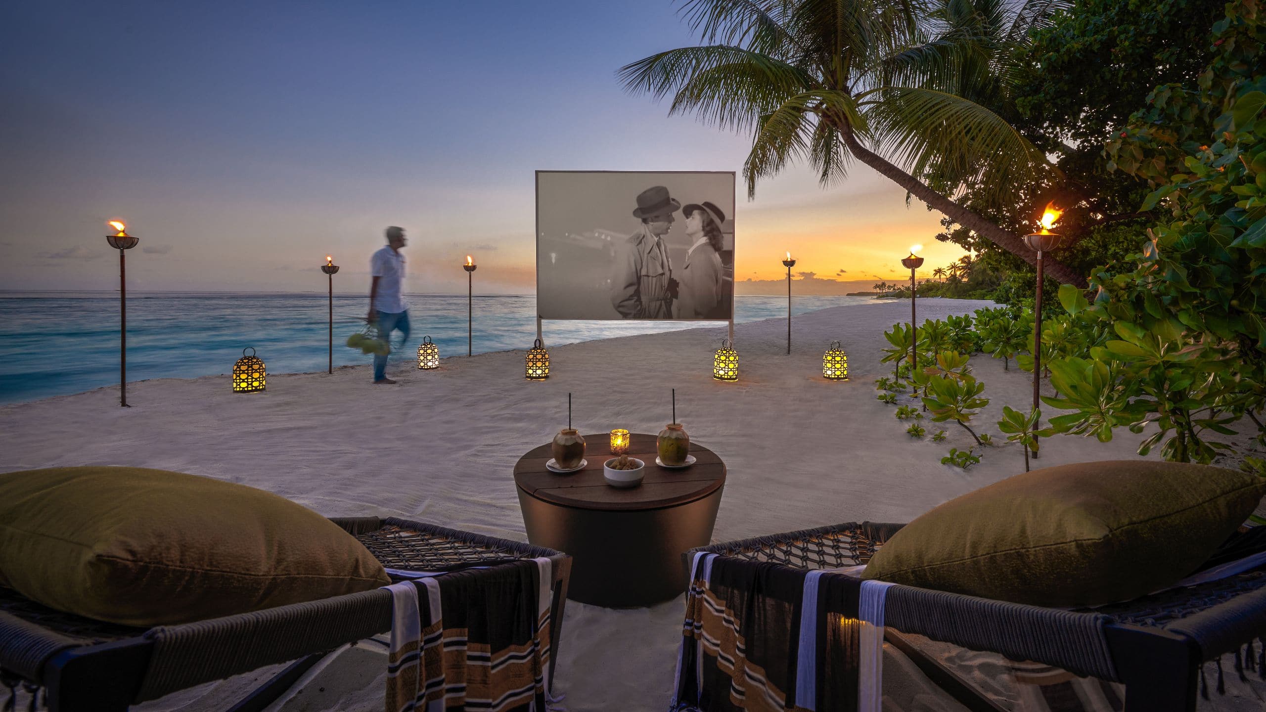 Alila Kothaifaru Maldives Starlight Cinema with Staff