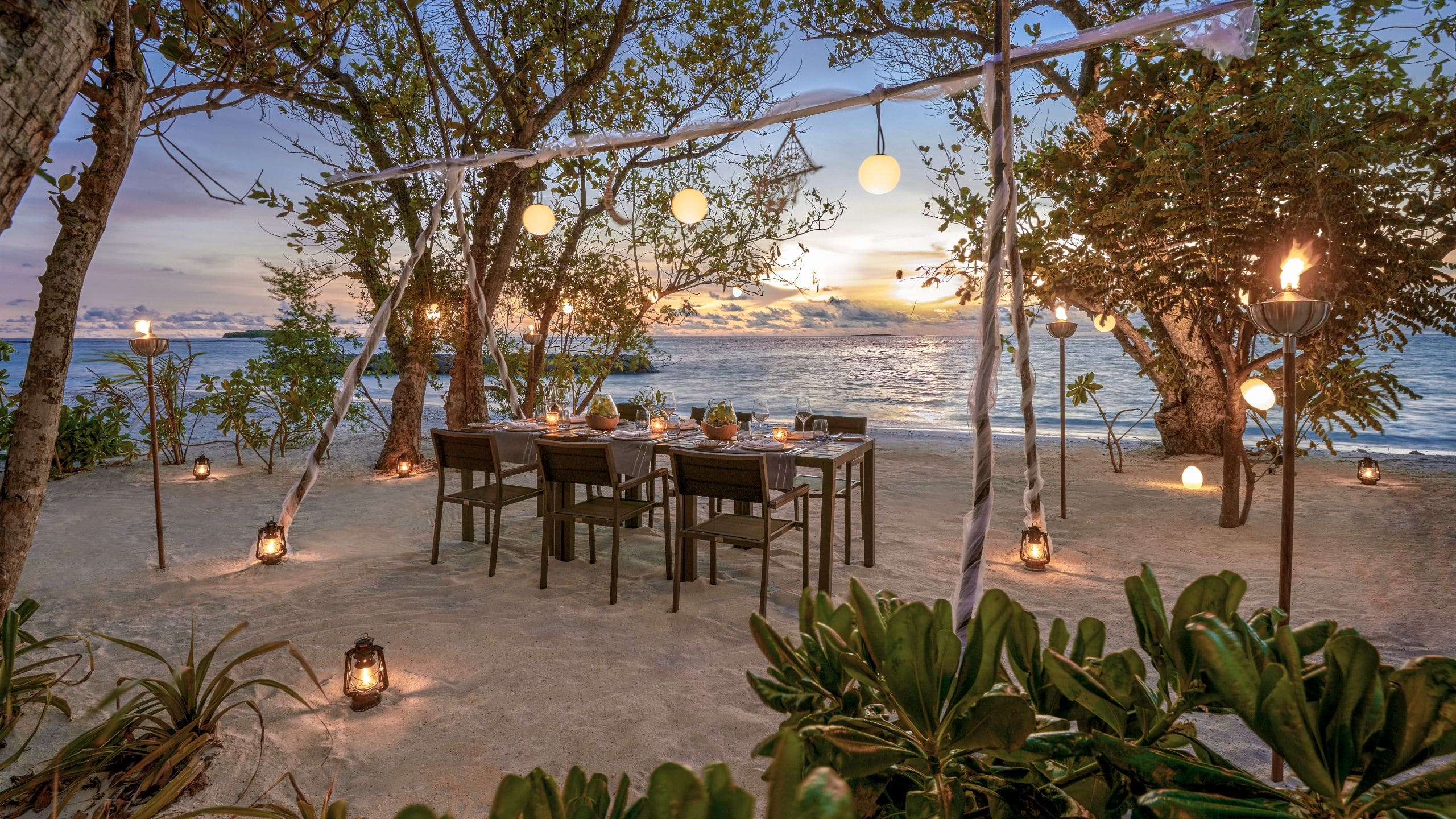 Alila Kothaifaru Maldives Group Dinner Set Up