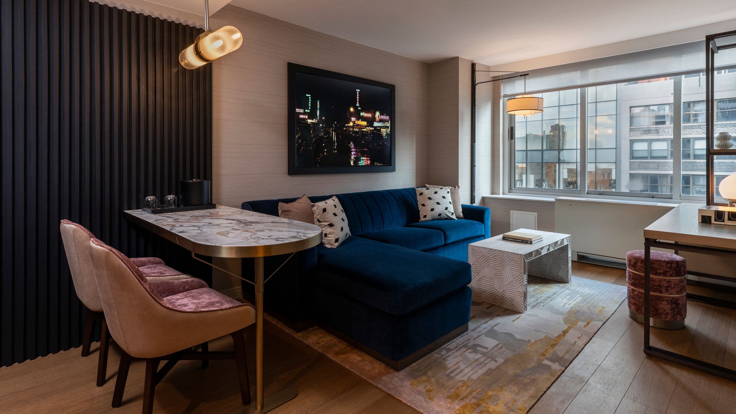 Thompson Central Park New York Upper Stories Suite Living Room