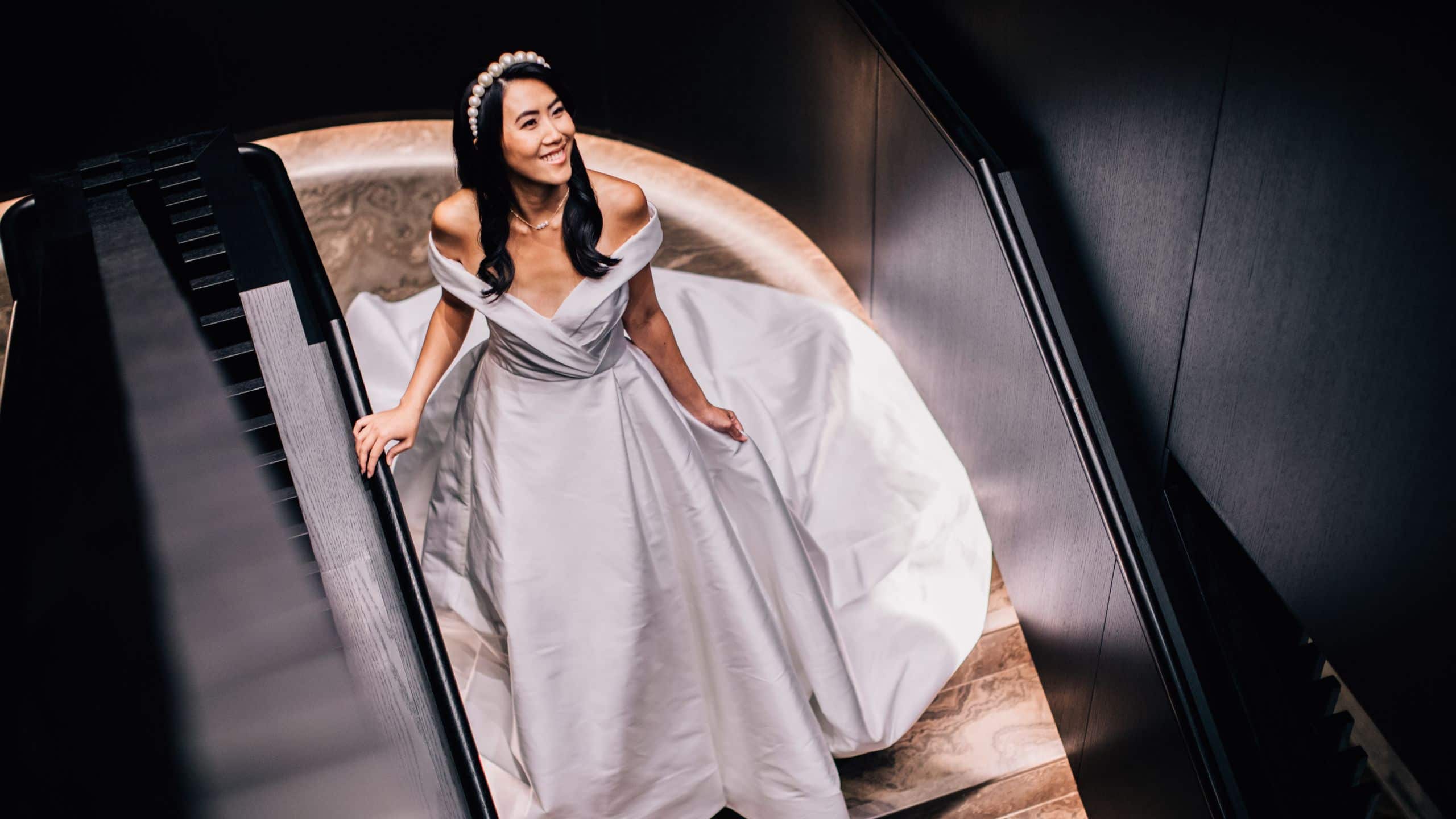 Park Hyatt Toronto Satircase Wedding Bride