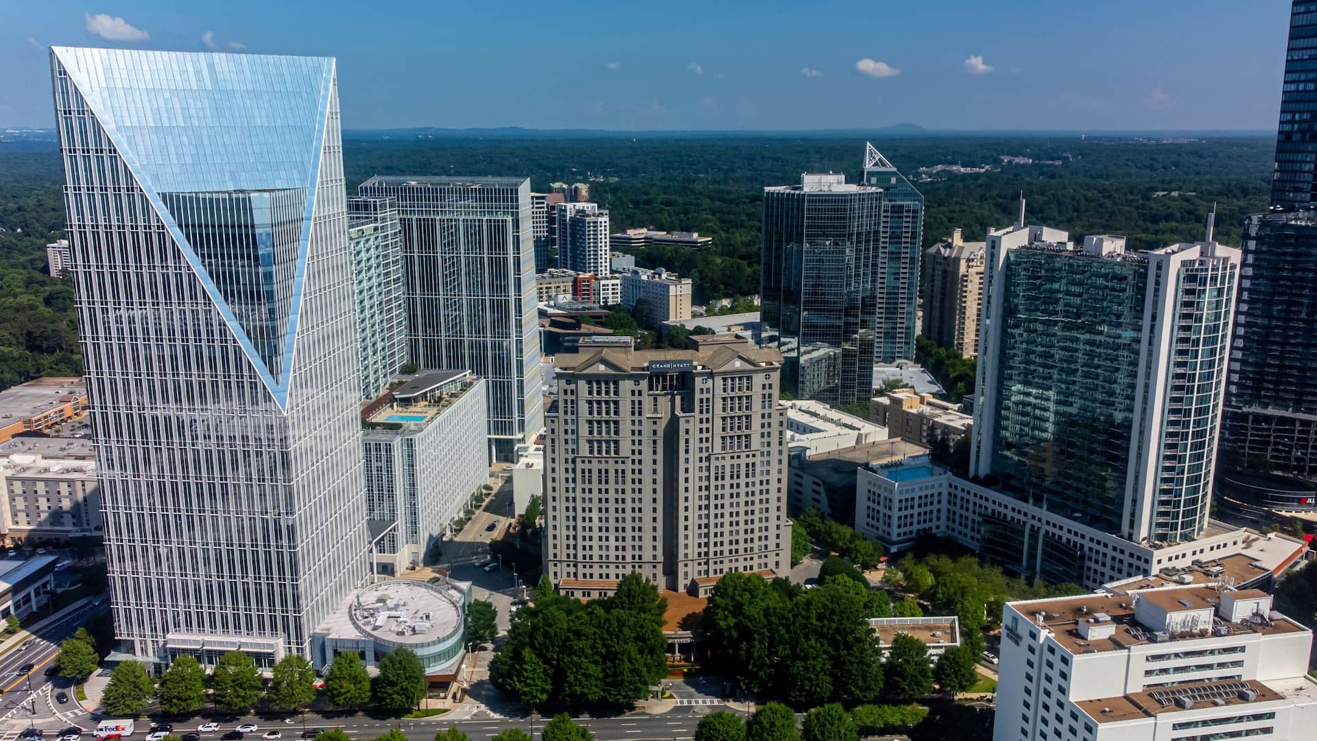 Grand Hyatt Atlanta in Buckhead Hotel Exterior Aerial Buckhead City View