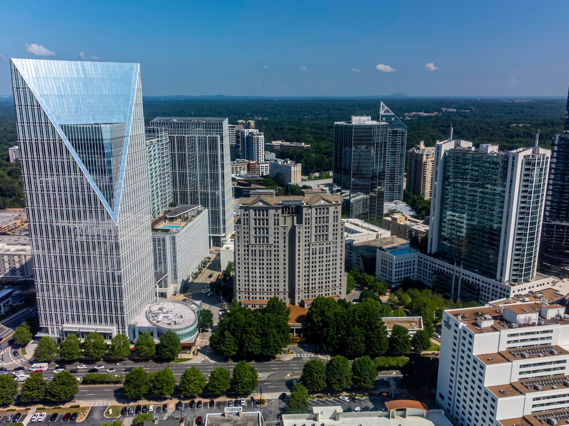 Grand Hyatt Atlanta in Buckhead Hotel Exterior Aerial Buckhead City View