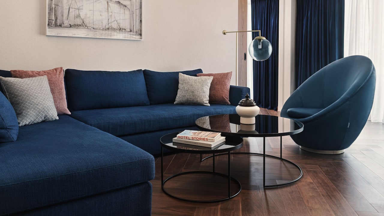 Grand Hyatt Athens Grand Suite With Pool Living Room