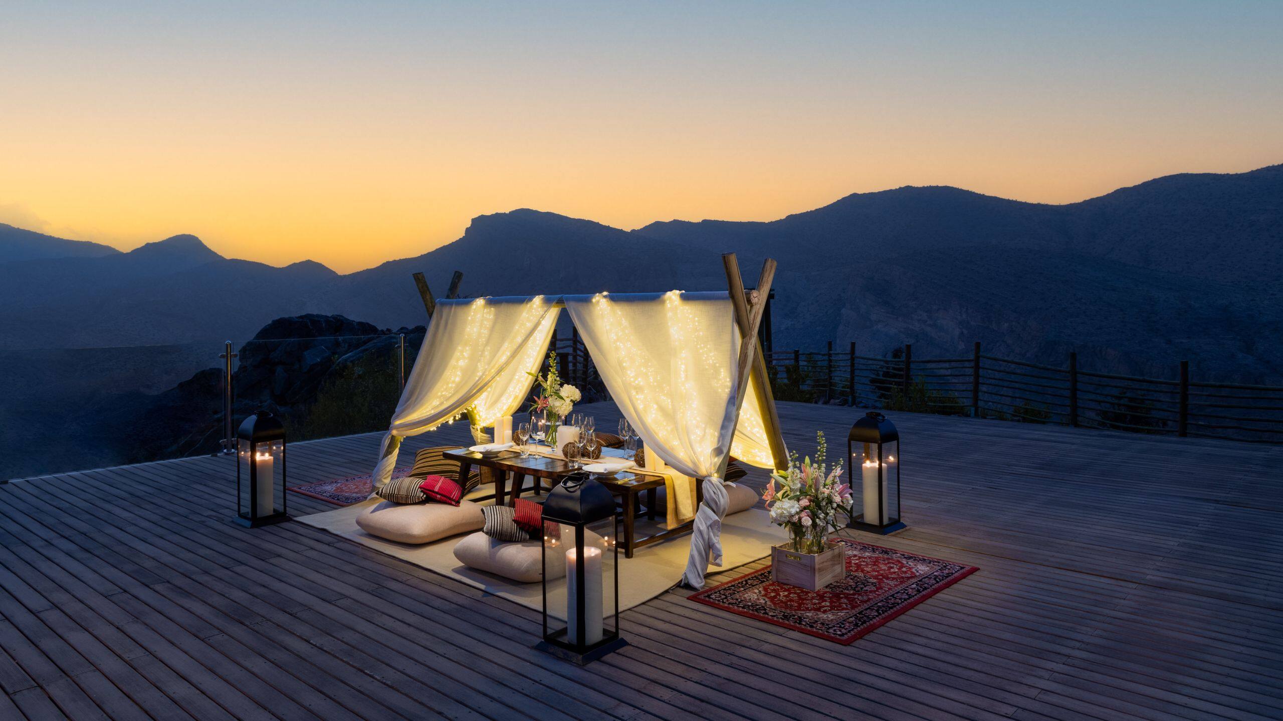 3 of 3 Alila Jabal Akhdar Event Spaces Stargazing Deck Sunset