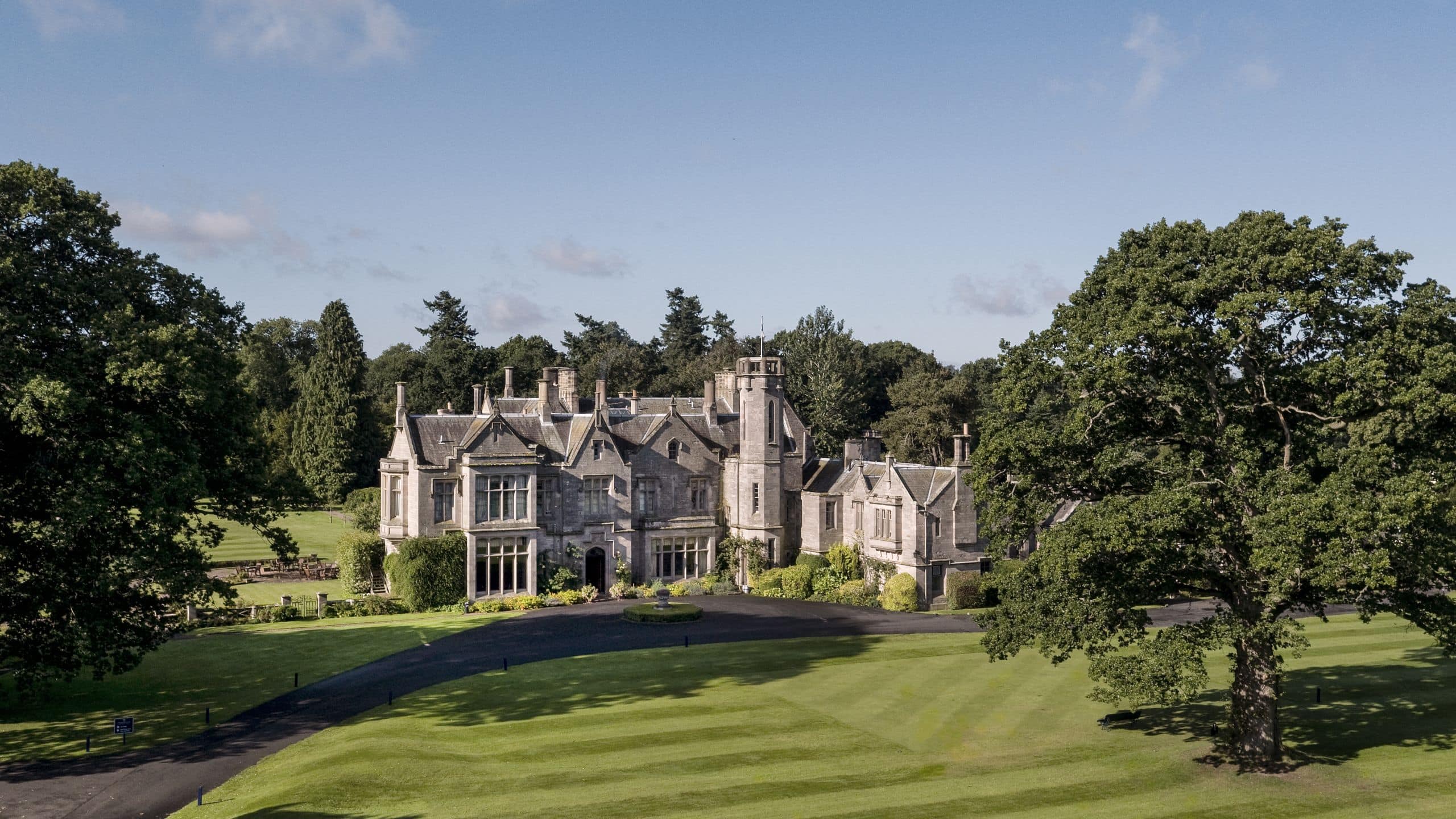 Schloss Roxburghe Golf Hotel Aerial View Castle