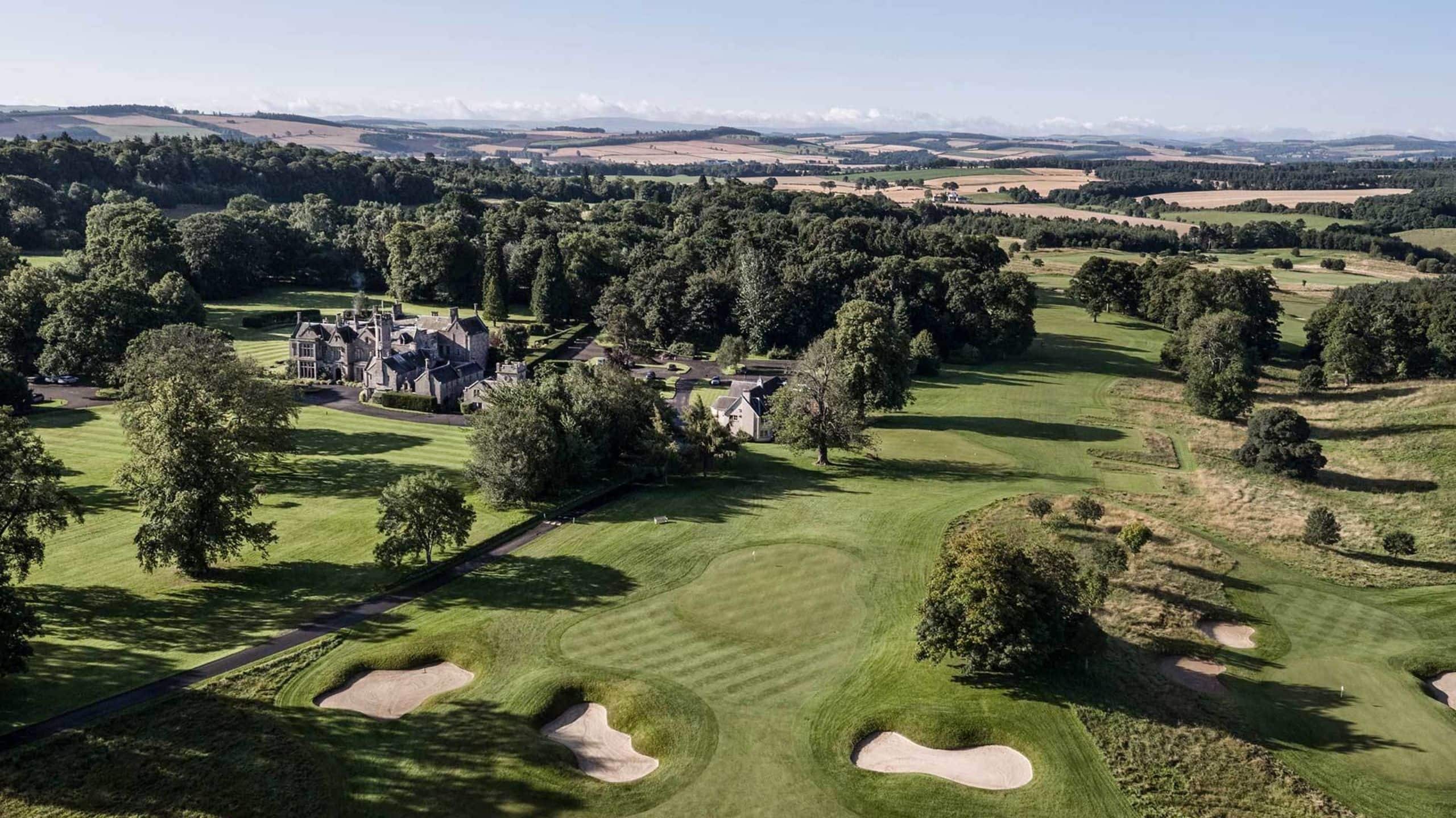Schloss Roxburghe Golf Hotel Aerial View Golf