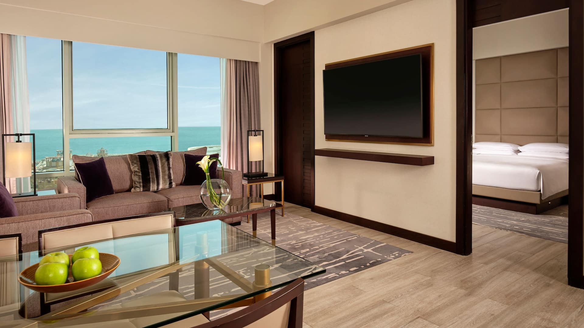 Hyatt Regency Al Kout Mall Regency Suite Sea View Living