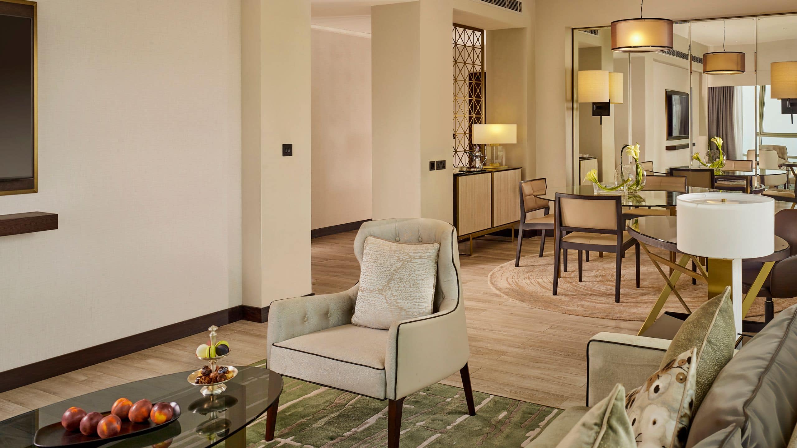 Hyatt Regency Al Kout Mall Two Bedroom Suite Living Dining