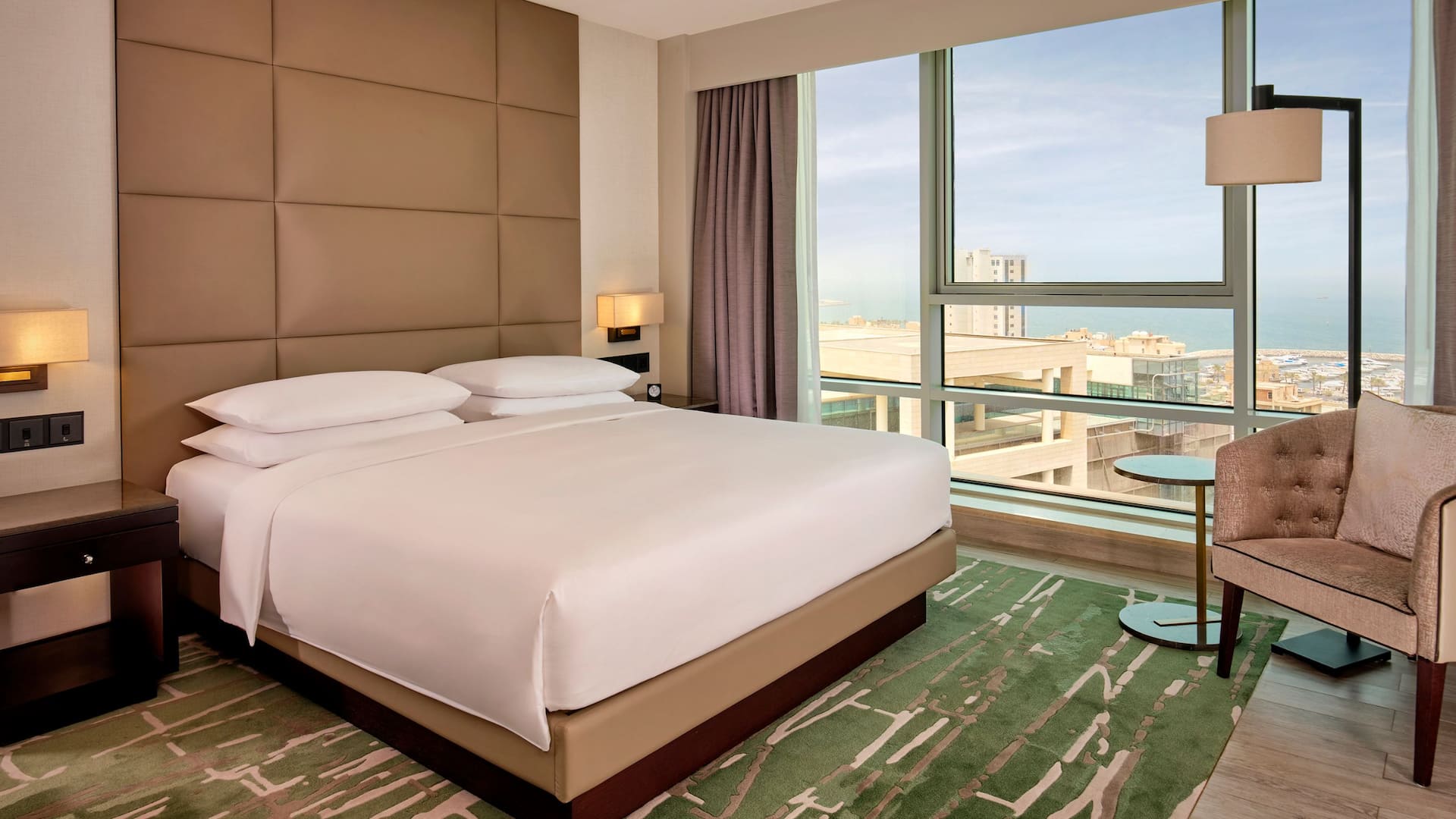 Hyatt Regency Al Kout Mall Two Bedroom Suite Sea View Bed