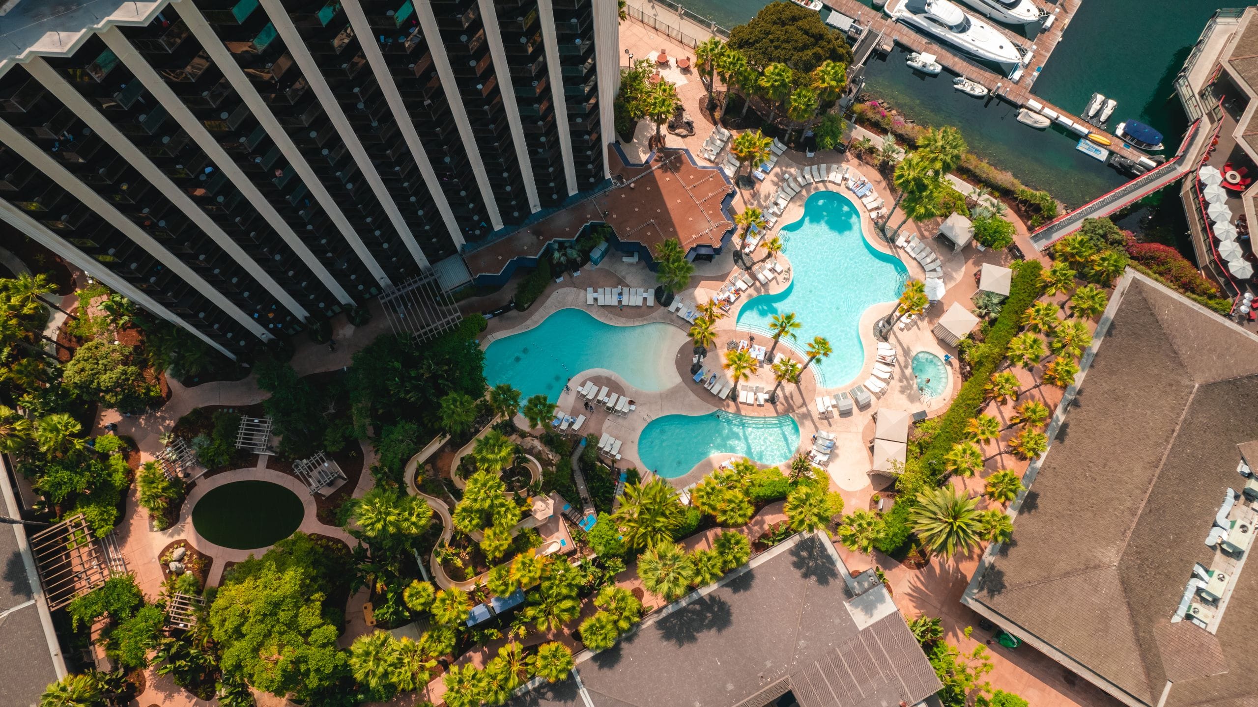 Hyatt Regency Mission Bay Spa and Marina Pool Tower Sky View