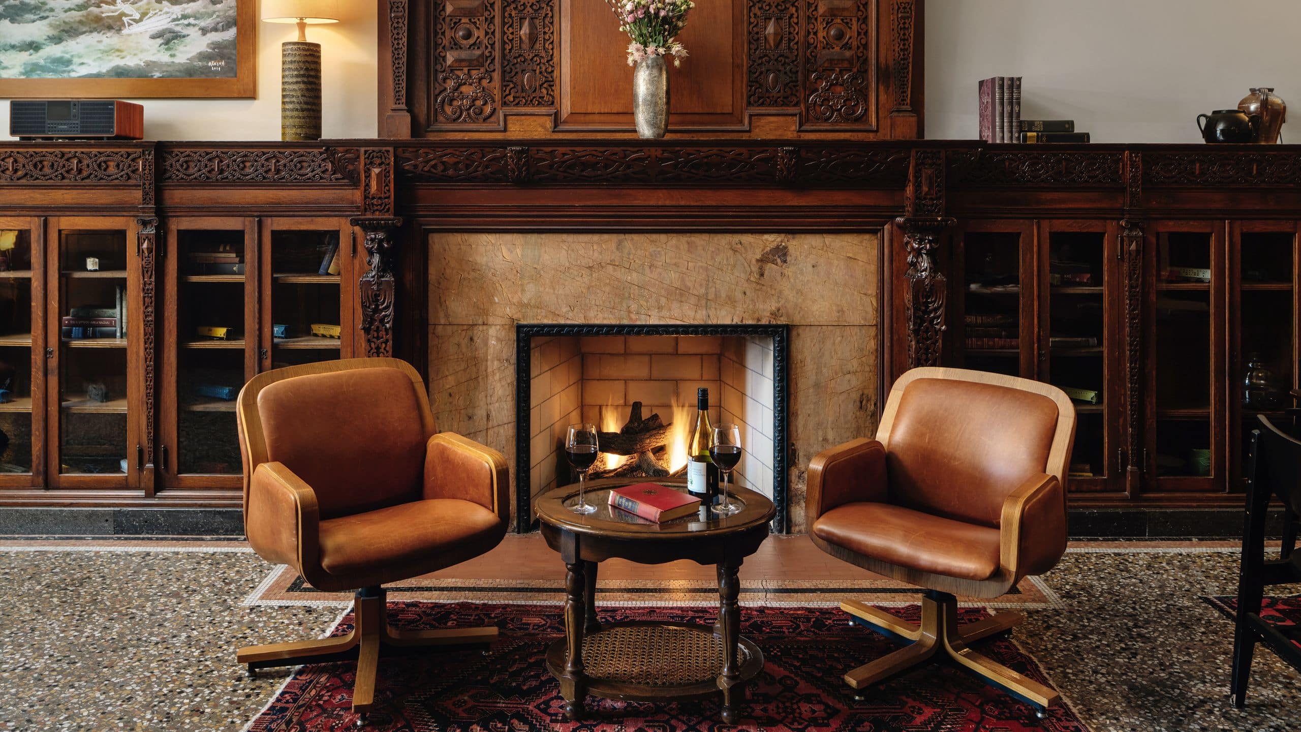 Chicago Athletic Association Founders Room Fireplace