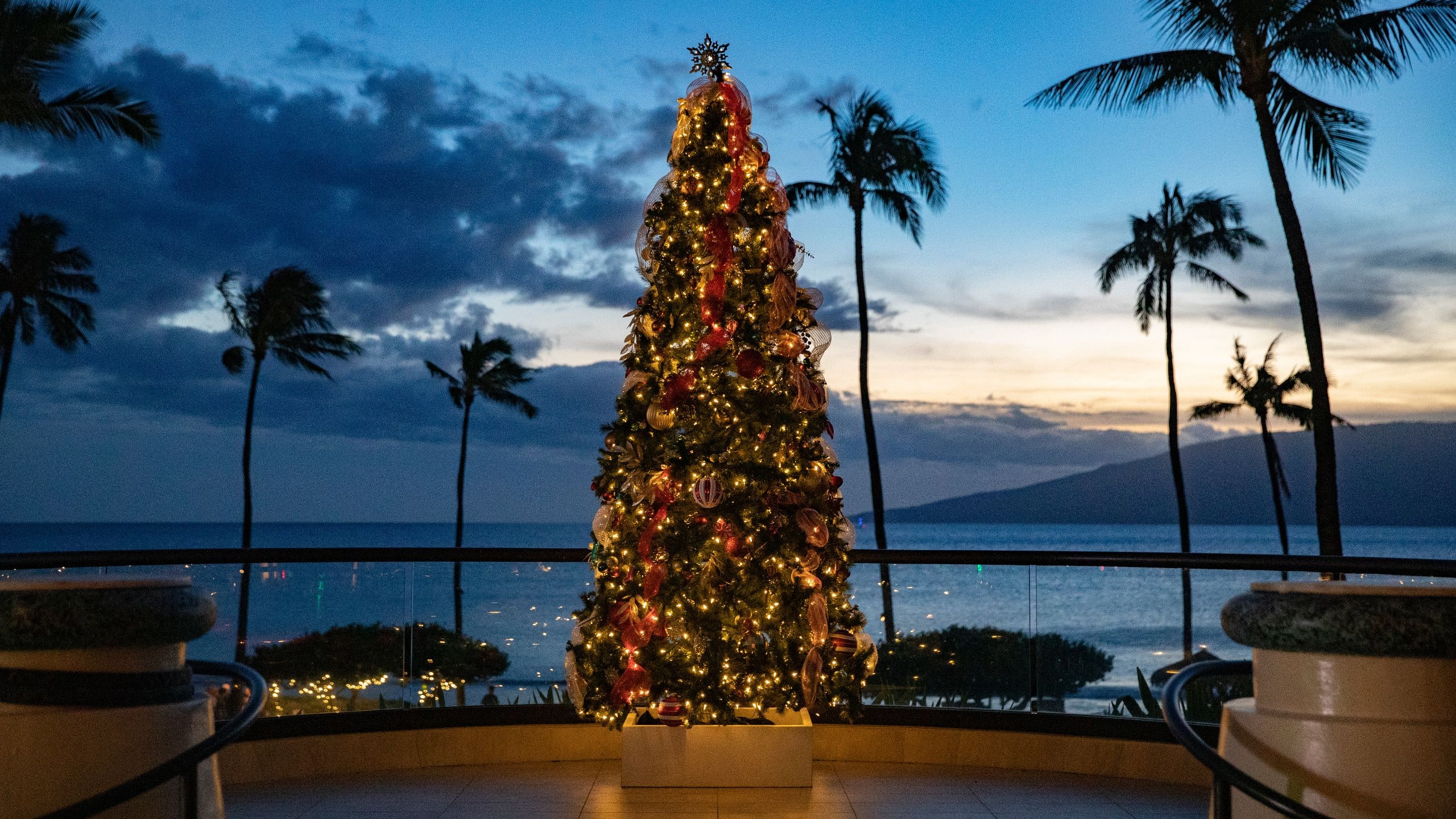 Hyatt Regency Maui Resort and Spa Christmas Tree At Atrium Lookout