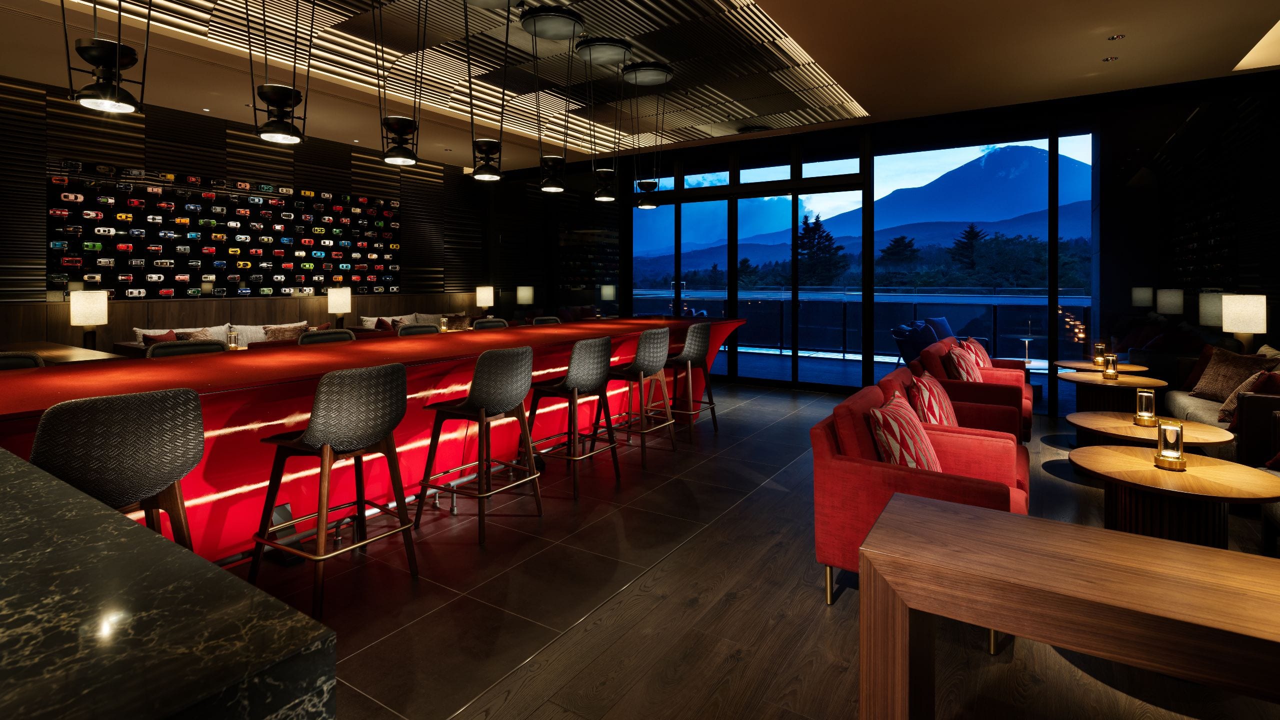 Fuji Speedway Hotel Bar With Mount Fiji View