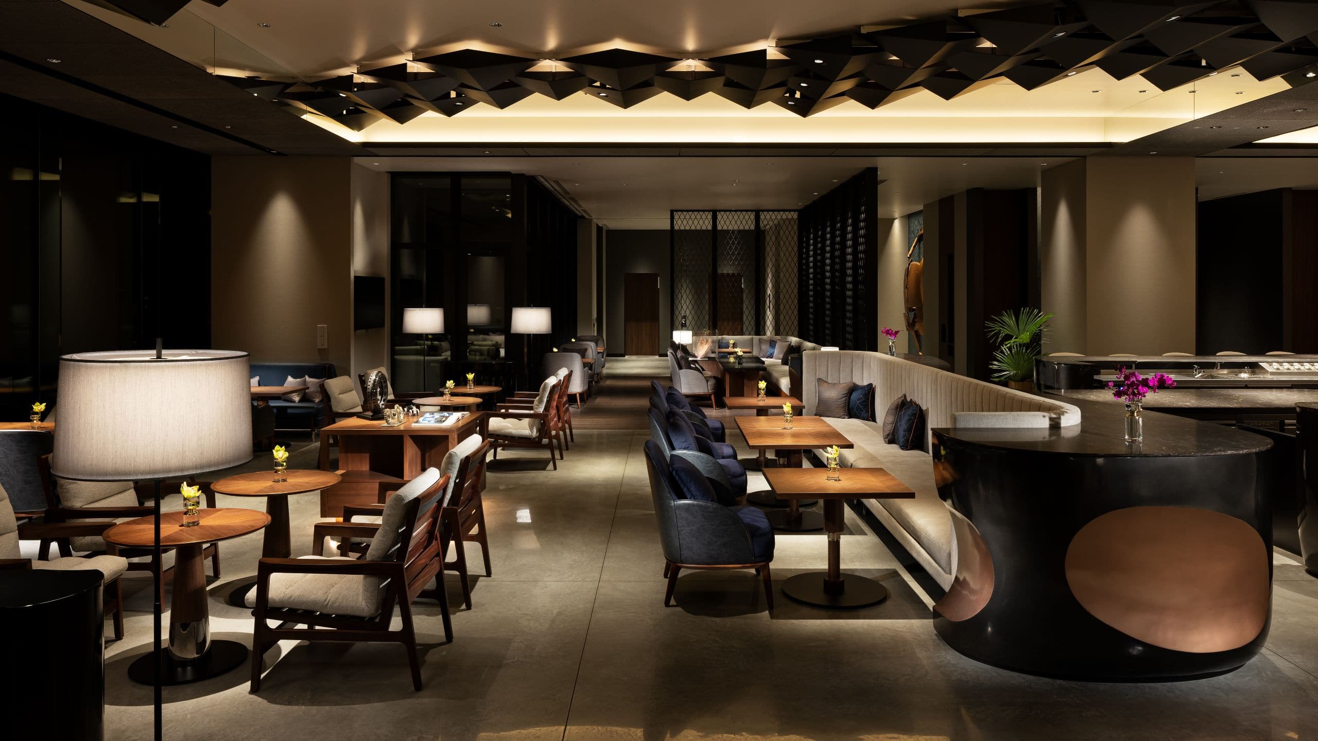 Fuji Speedway Hotel Lounge Nighttime