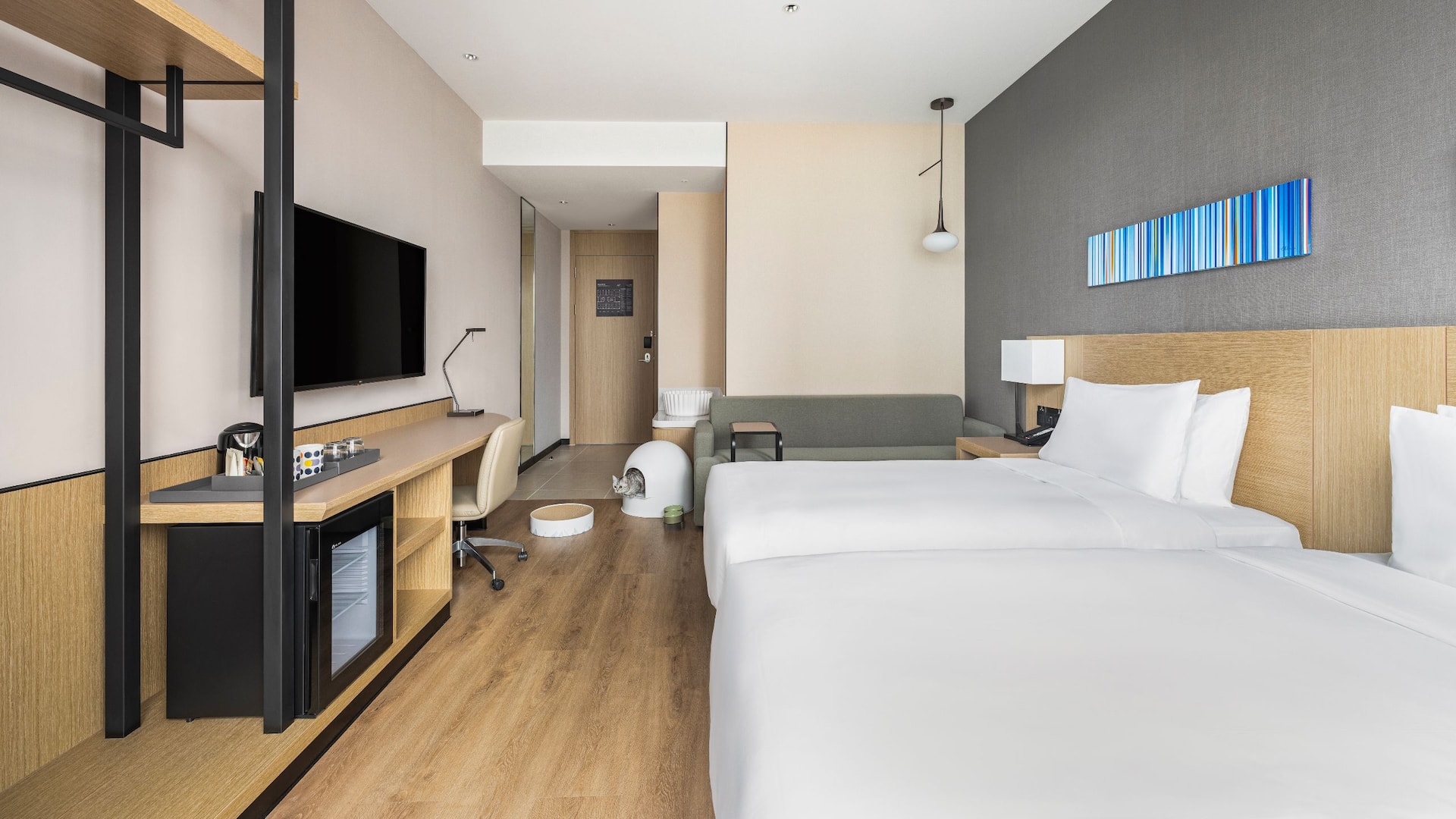 Hyatt Place New Taipei City Xinzhuang Standard Twin Guestroom Cat