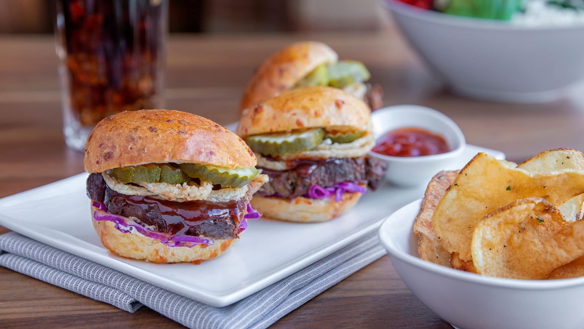 Hyatt Regency Houston/Galleria Cheeseburger Handheld Sliders